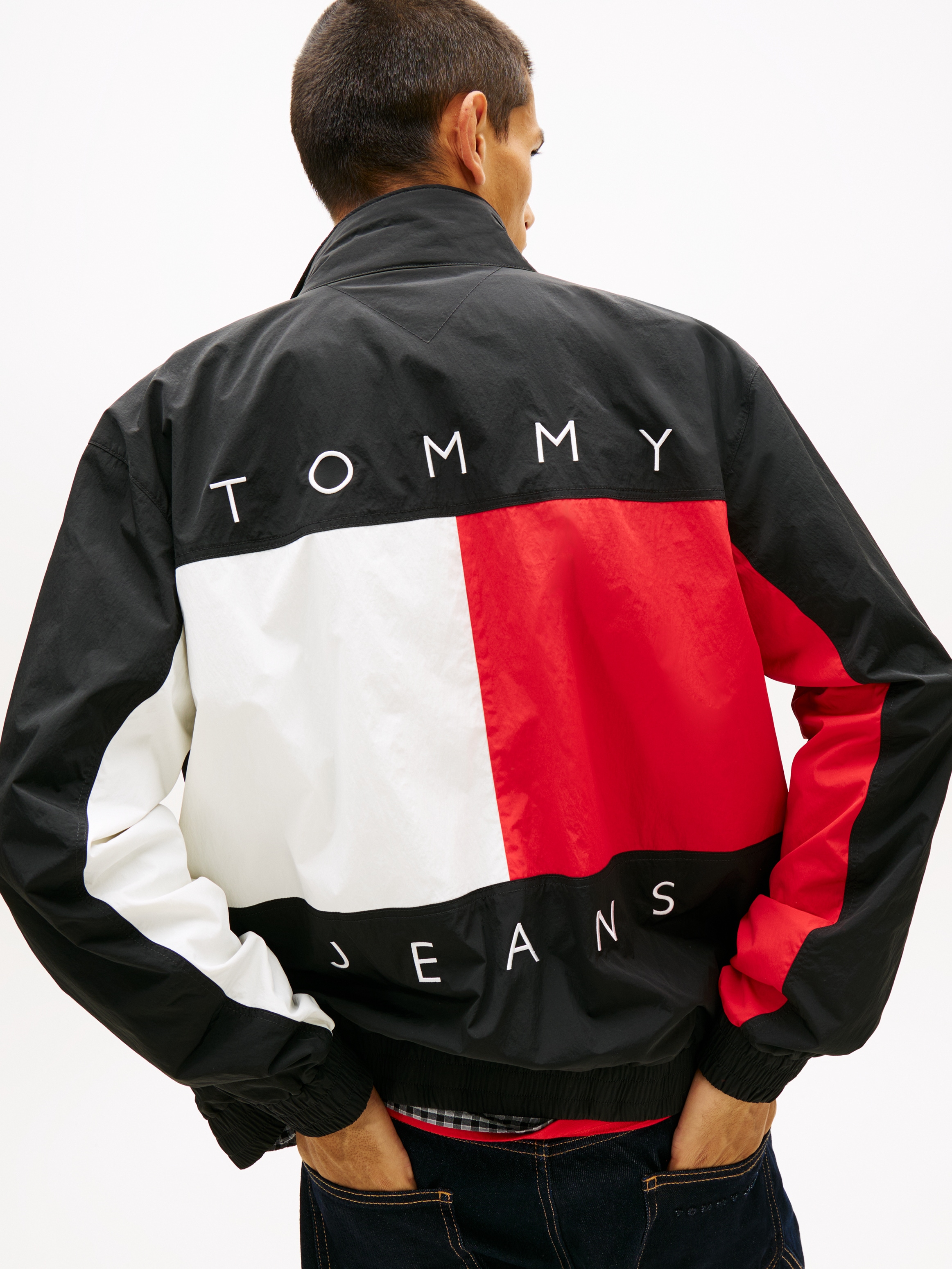 Tommy Jeans Windbreaker "TJM HERITAGE FLAG" ohne Kapuze Regular fit mit Ste günstig online kaufen