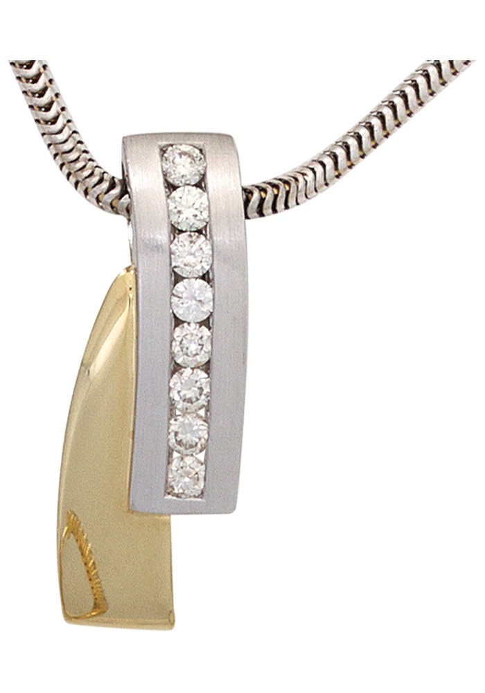 JOBO Kettenanhänger »Anhänger mit Diamanten«, bicolor bestellen 585 Gold BAUR 8 | online