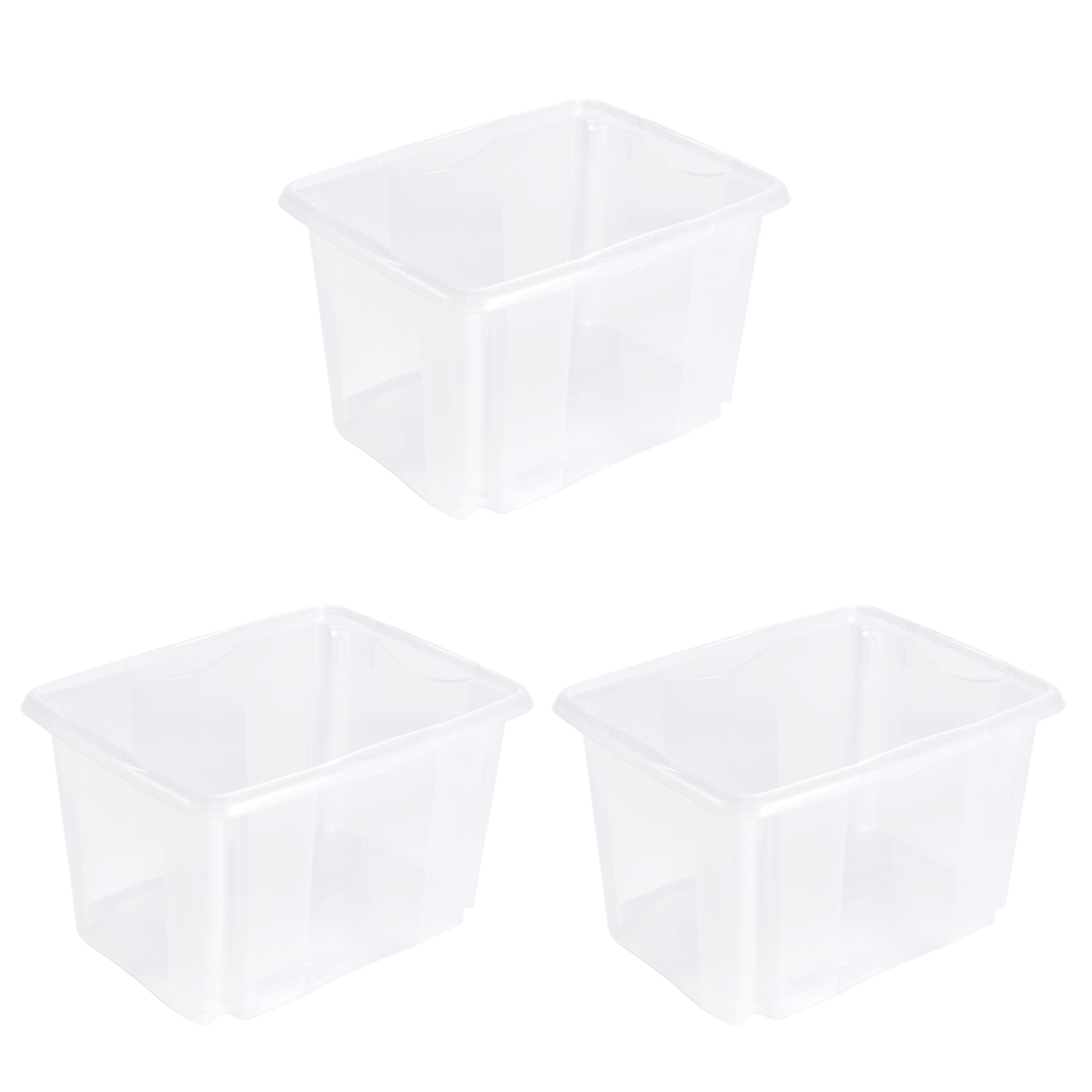 keeeper Aufbewahrungsbox "Emil, 3er Set, 30 L, 44,5 x 34,5 x 27 cm" ineinander und aufeinander stapelbar