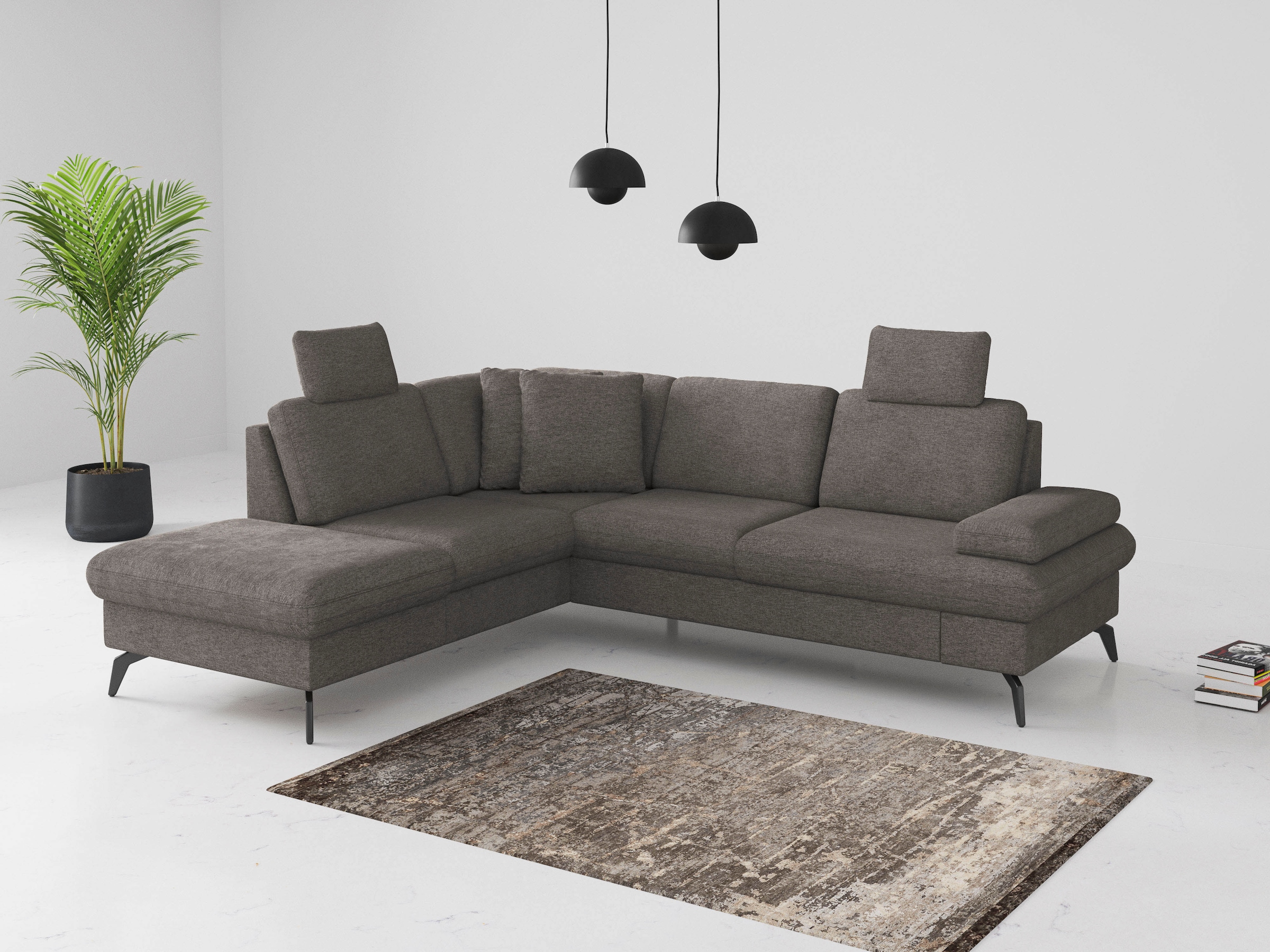sit&more Ecksofa "Morris Jubi L-Form", inkl. Armteilfunktion und 1 Zierkiss günstig online kaufen