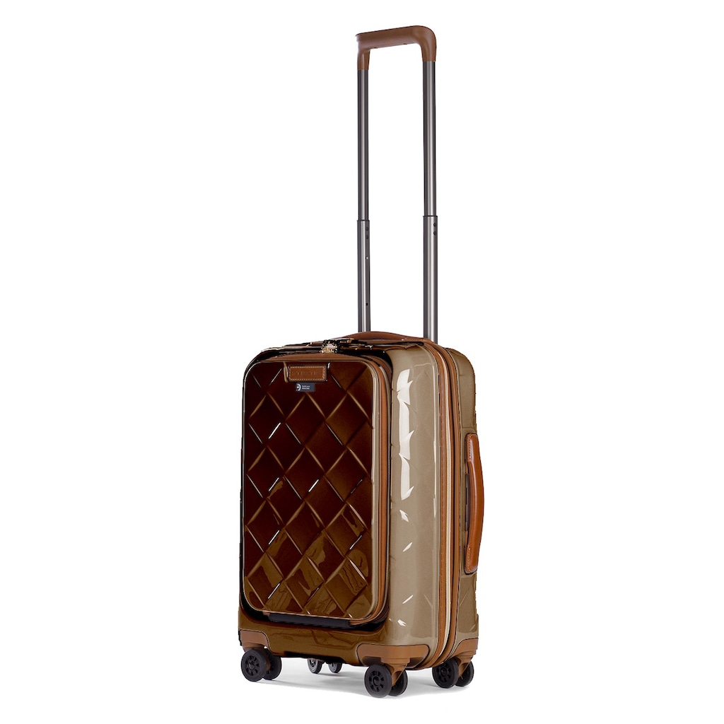 Stratic Trolley »Leather&More Hartschalen-Koffer S blue«, 4 Rollen