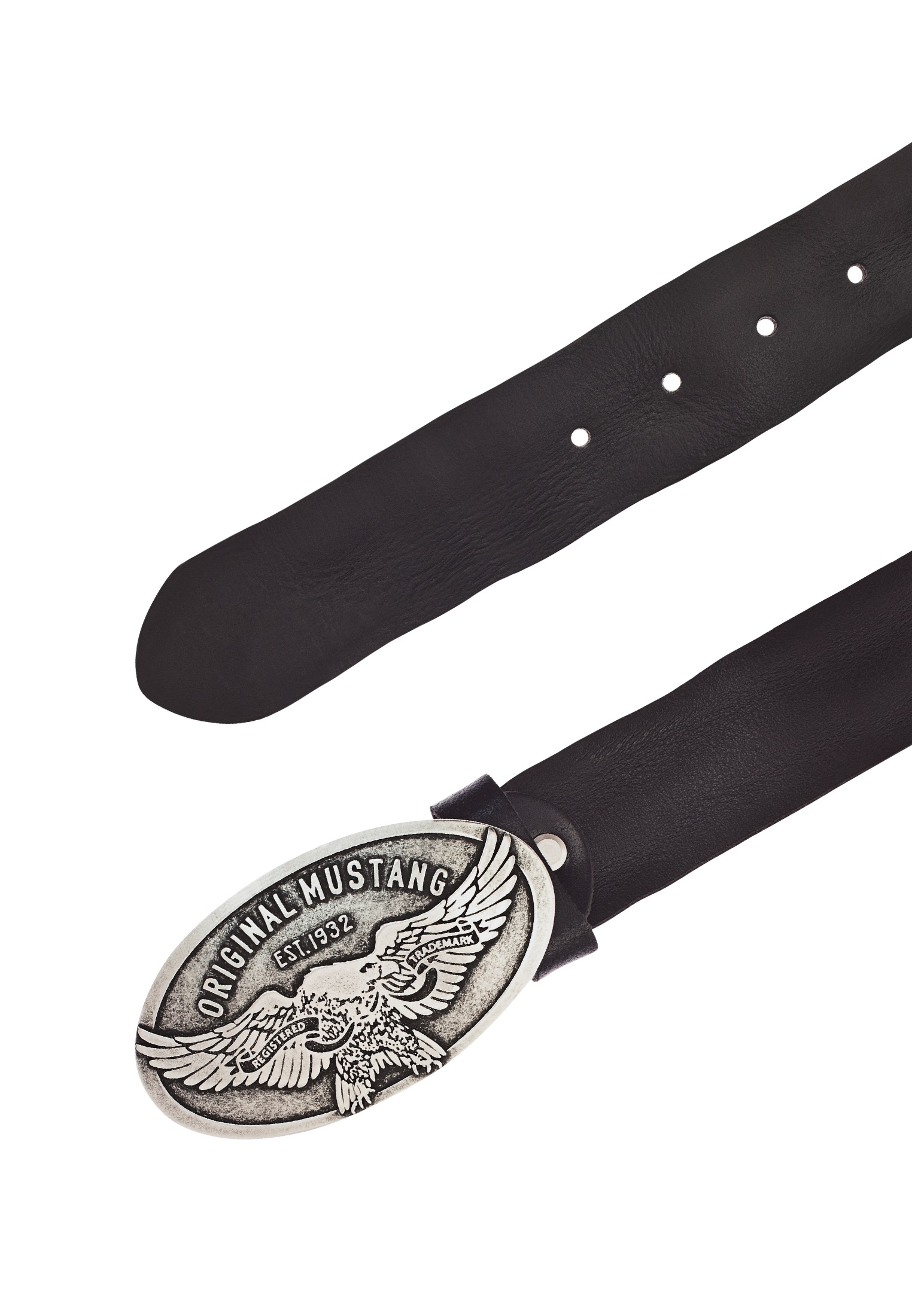 Thumbnail - MUSTANG Koppelgürtel Vintag-Schließe mit Adler, 4 cm, Used-Look