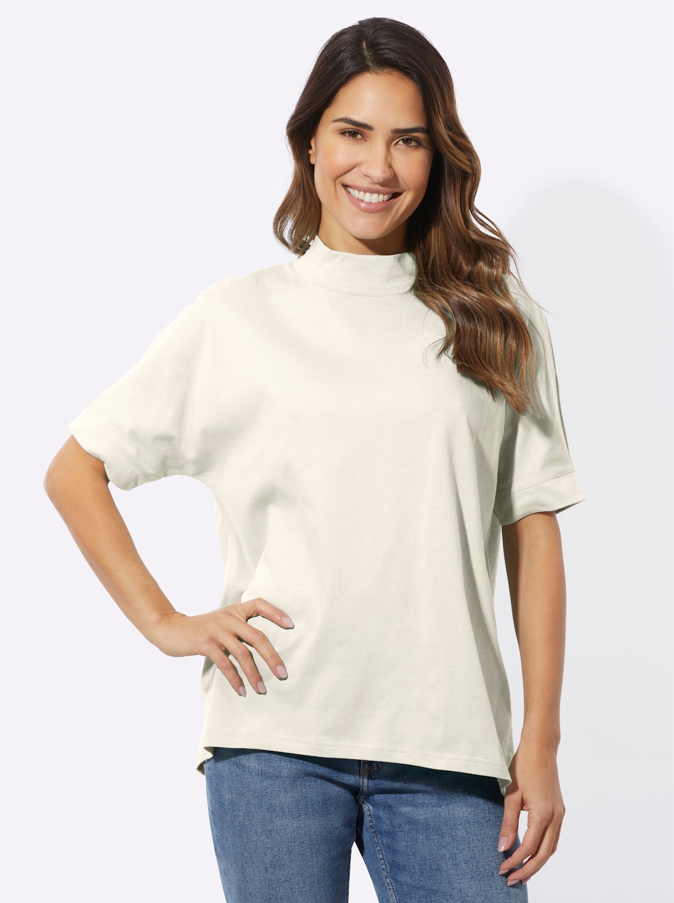Classic Basics Stehkragenshirt »Kurzarm-Shirt«, (1 tlg.)