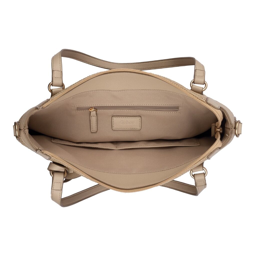 Gabor Shopper »Ophelio« Damen Umhängetasche, Schultertasche mit floralem Anhänger