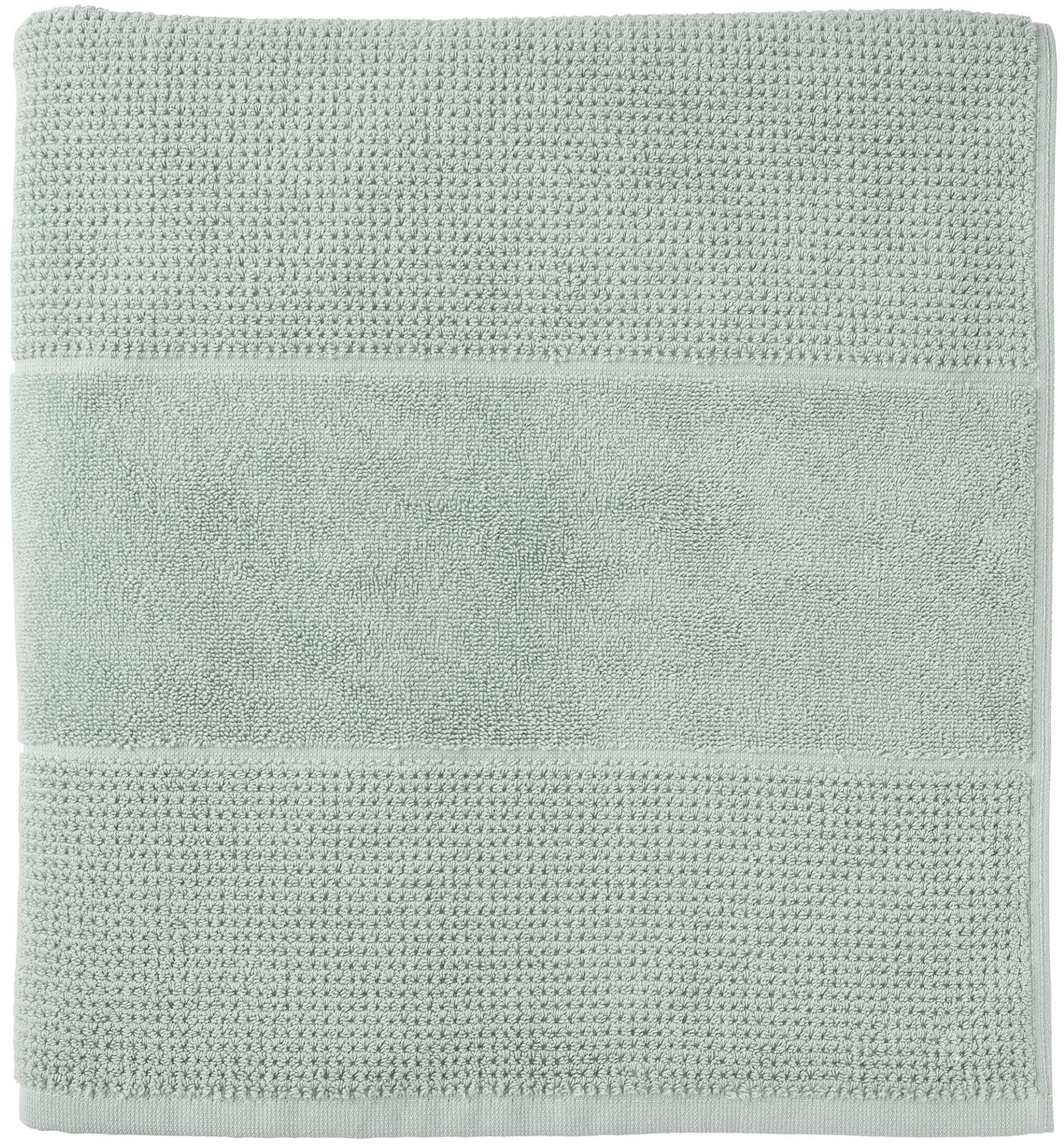 Saunatuch SCHIESSER, B:75cm L:200cmhellpetrol, Frottier, Frottier, Handtücher, "Turin in angesagter Reiskornoptik", Made in Green