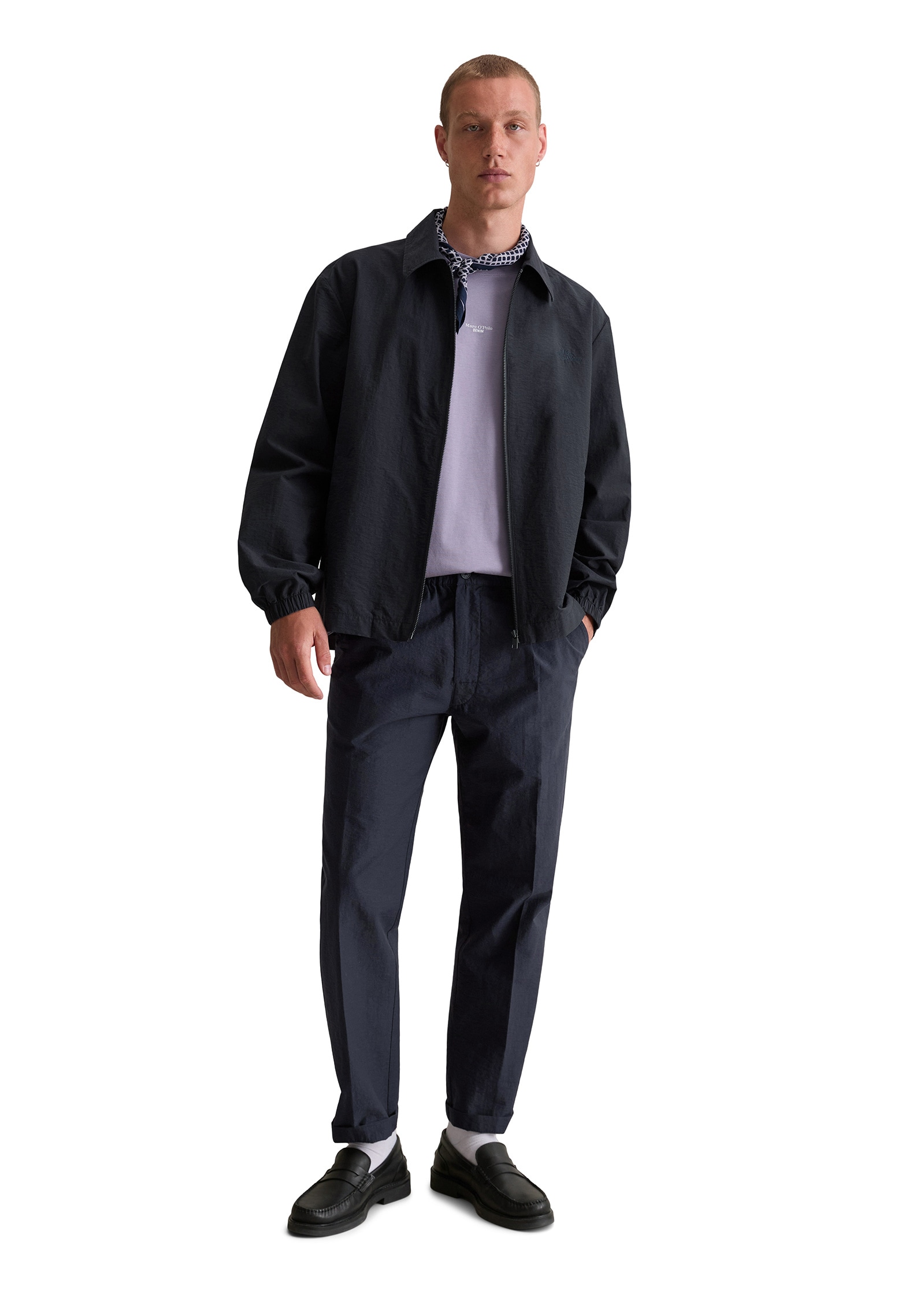 Marc O'Polo DENIM Outdoorjacke »aus strukturiertem Bio-Baumwoll-Mix«, ohne Kapuze