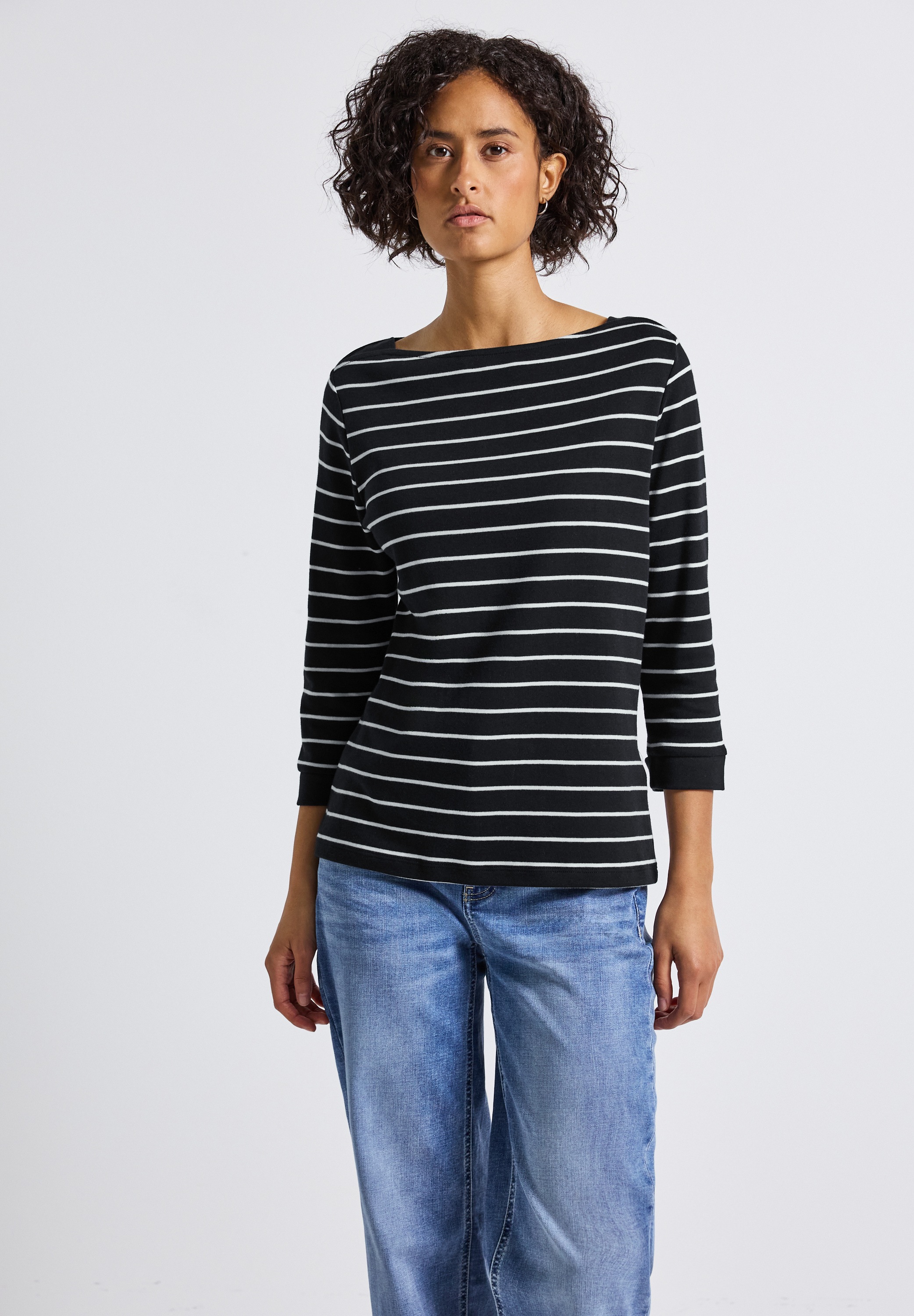 STREET ONE 3/4-Arm-Shirt, aus reiner Baumwolle günstig online kaufen