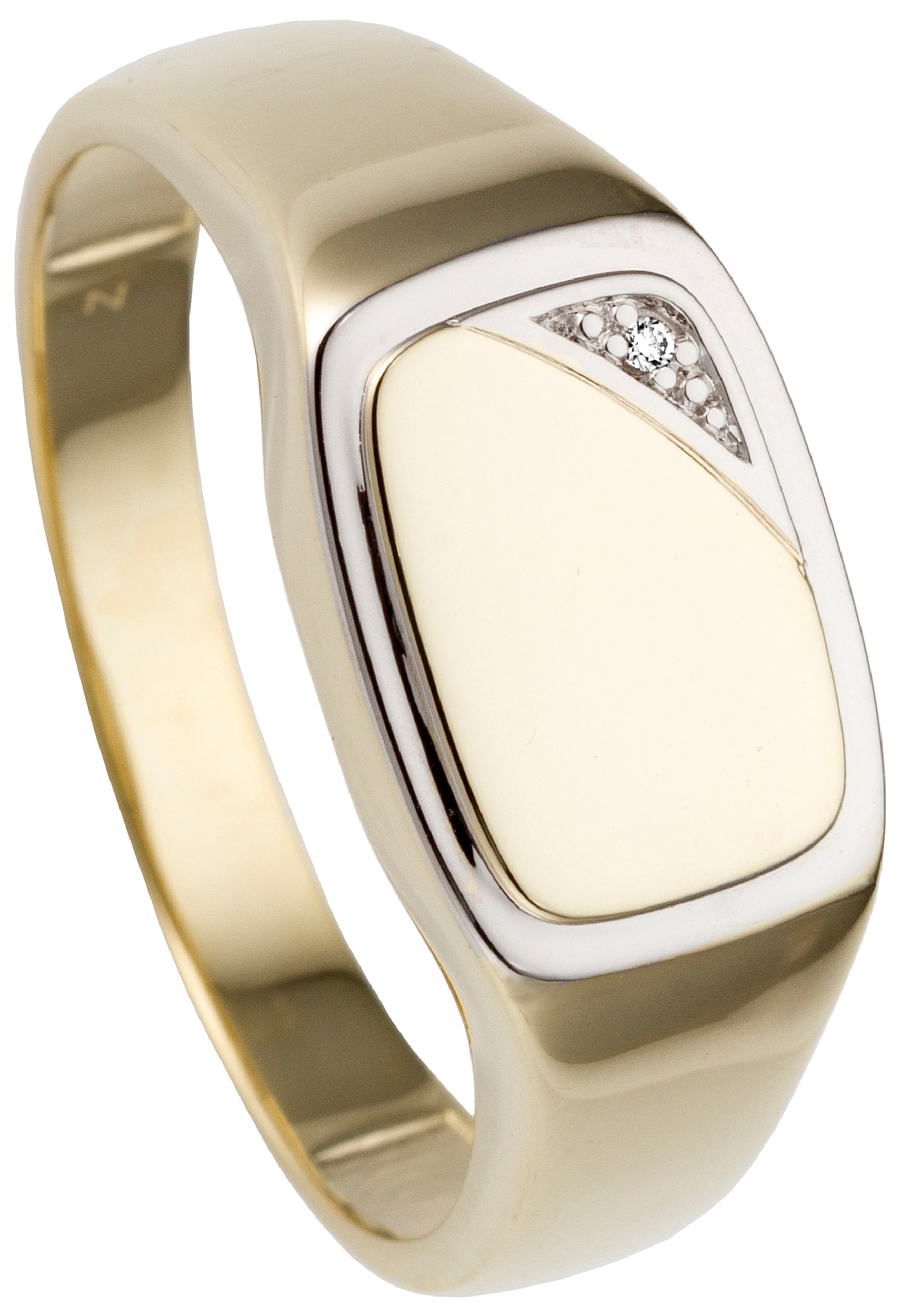 Fingerring »Ring mit Diamant«, 585 Gold bicolor