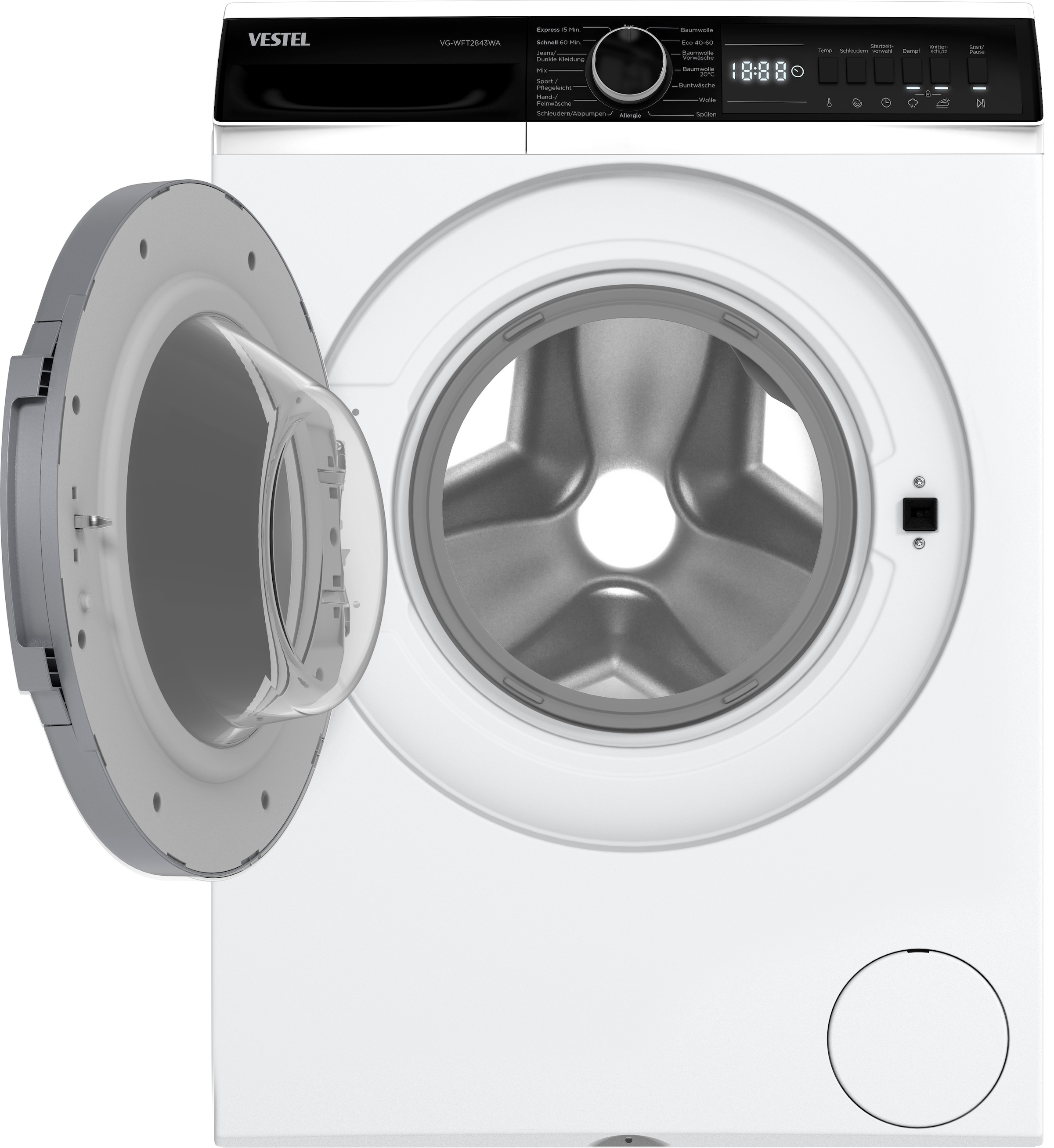VESTEL Waschmaschine »VG-WFT2843WA«, 8 kg, 1400 U/min