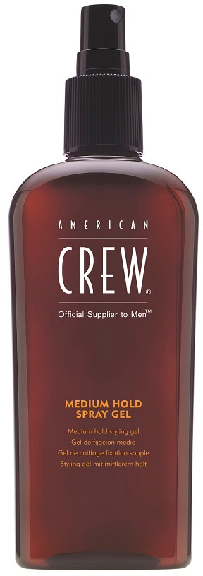 American Crew Haargel "MEDIUM HOLD SPRAY GEL" mit Salbei, Ginseng & Quillaja, Alkoholfrei, alle Haartypen