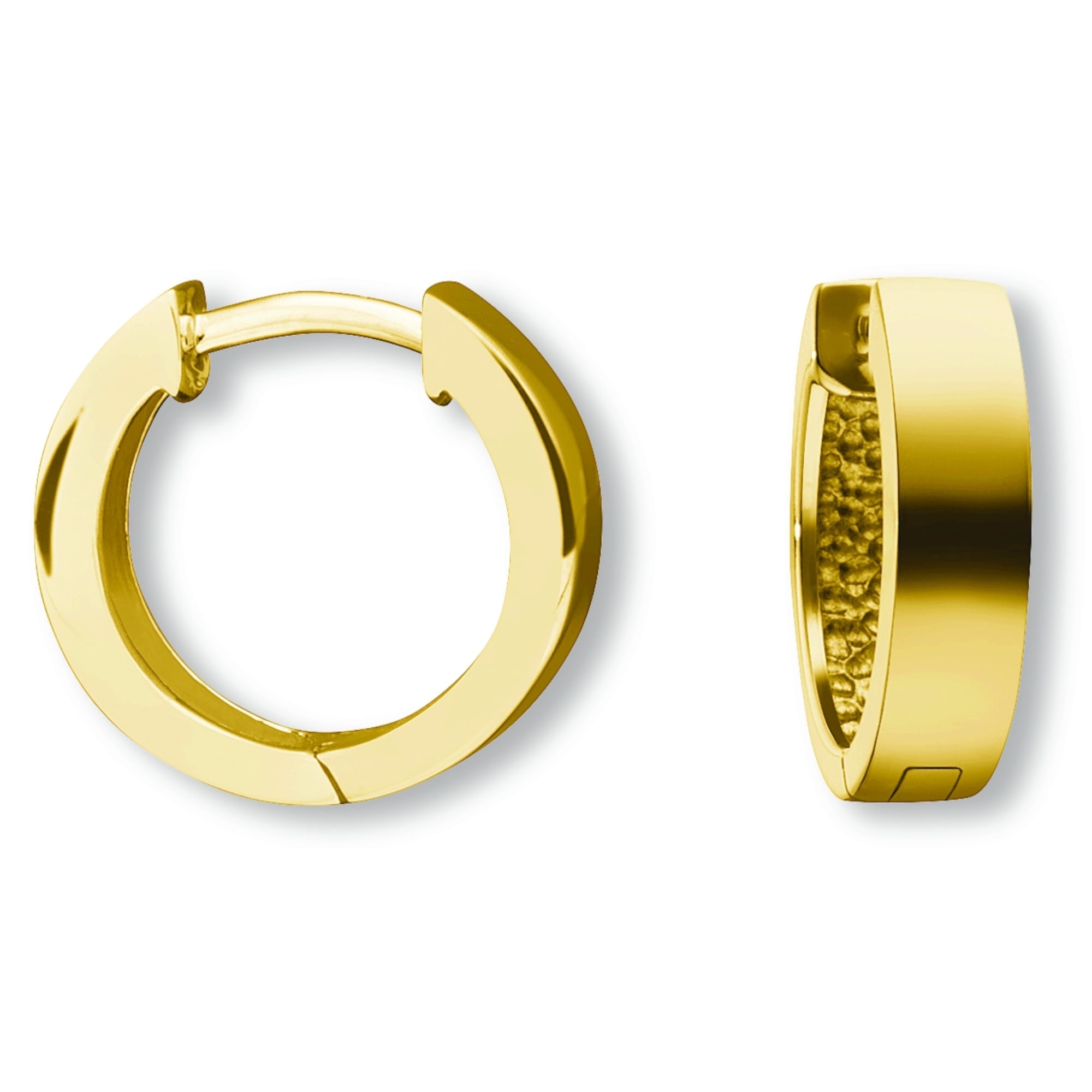 ONE ELEMENT Paar Creolen »Ohrringe Creolen aus 585 Gelbgold Ø 14,0 x 4,0 mm«, Damen Gold Schmuck