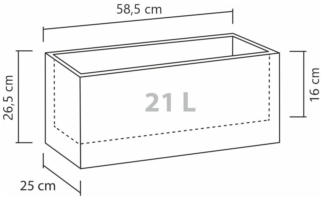 Scheurich Blumentopf »80/240 C-CUBE LONG«