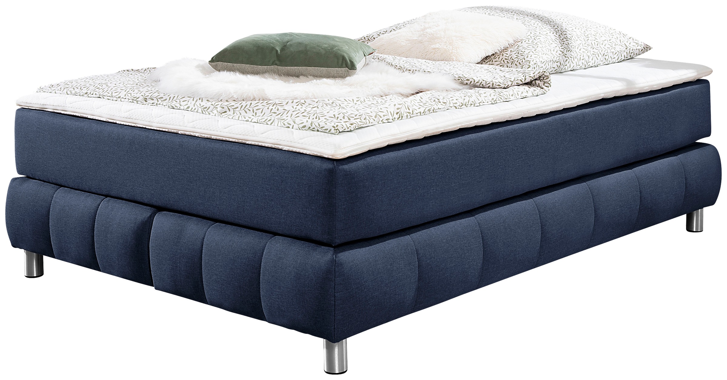 andas Boxspringbett »Salo«, Ohne Kopfteil, inkl. Topper, auch in Überlänge 220 cm