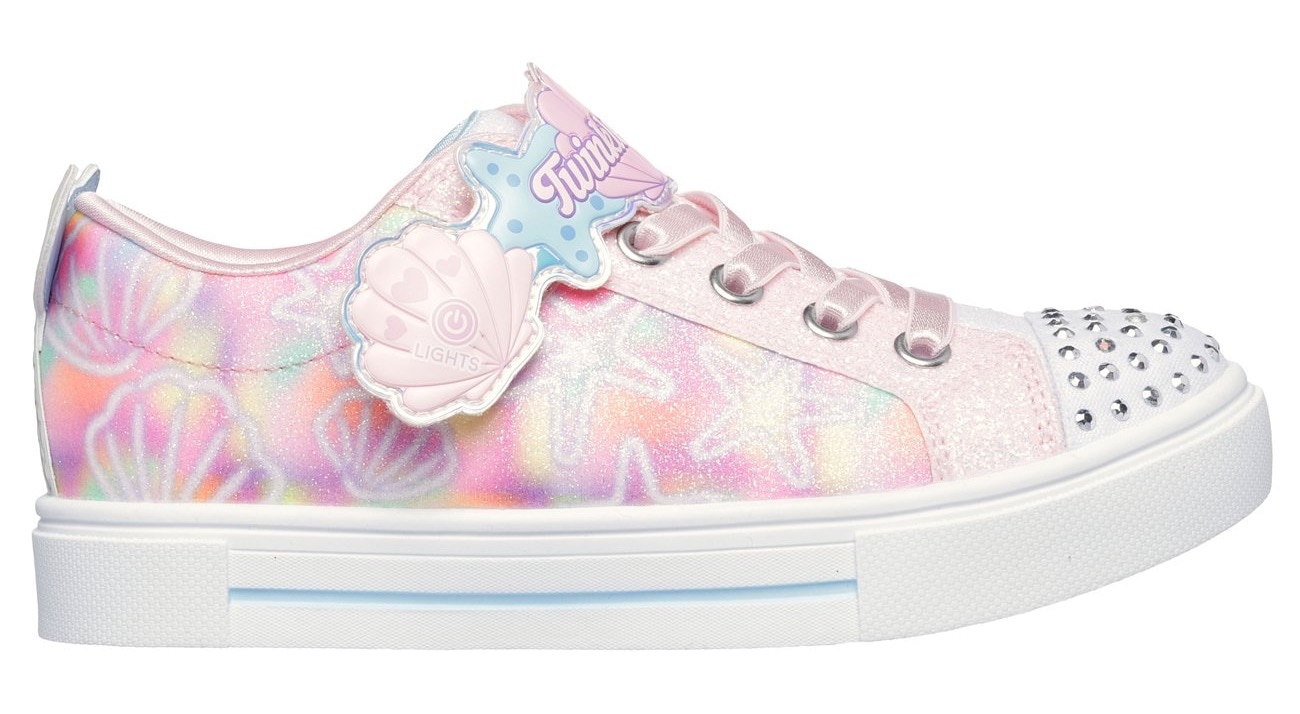 Skechers Sneaker »TWINKLE SPARKS«, Blink,-Schlupfschuh mit Glitzer+Strass, Größenschablone zum Download