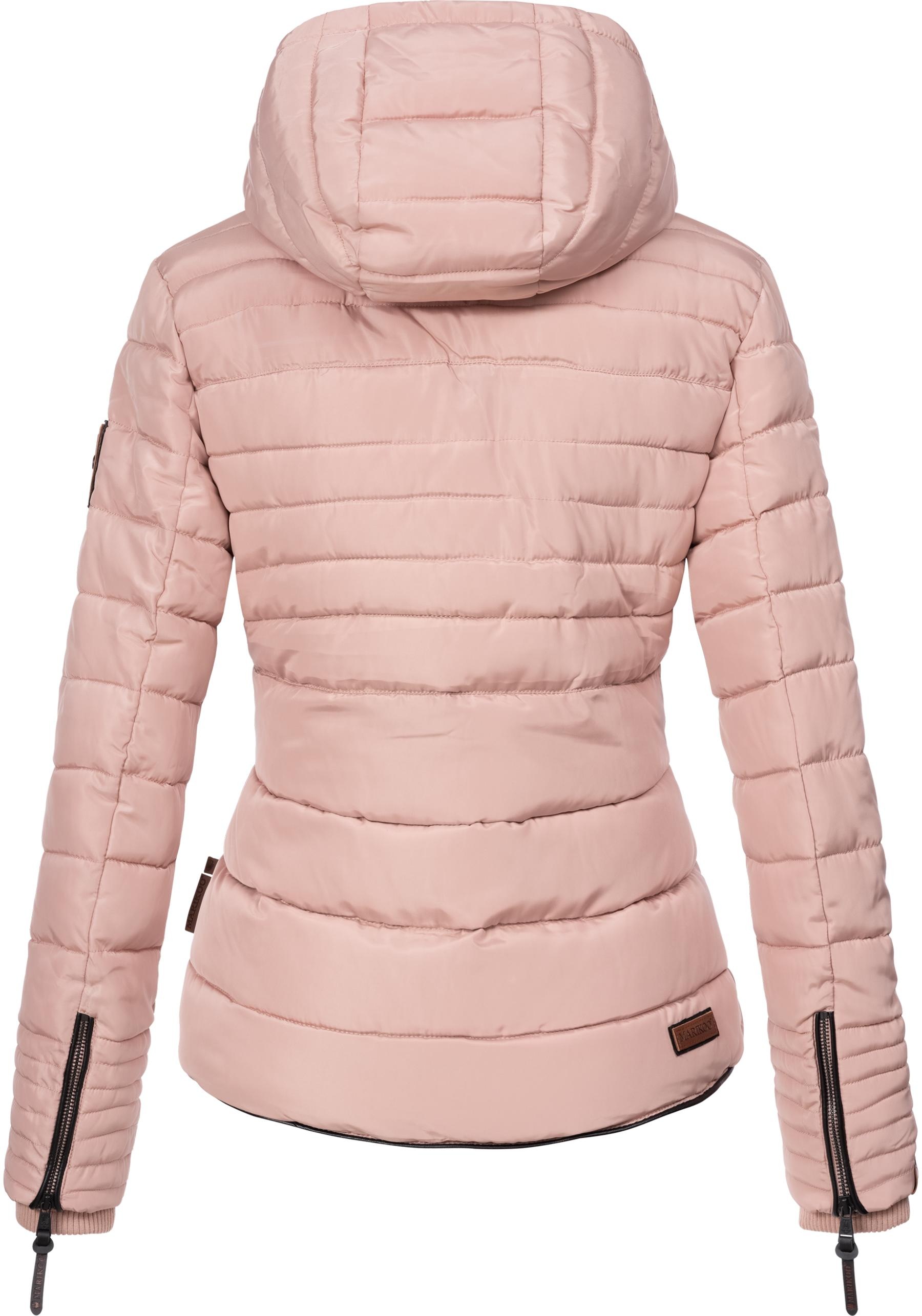 Marikoo Winterjacke »Amber«, mit Kapuze, stylische Steppjacke mit Teddyfutter