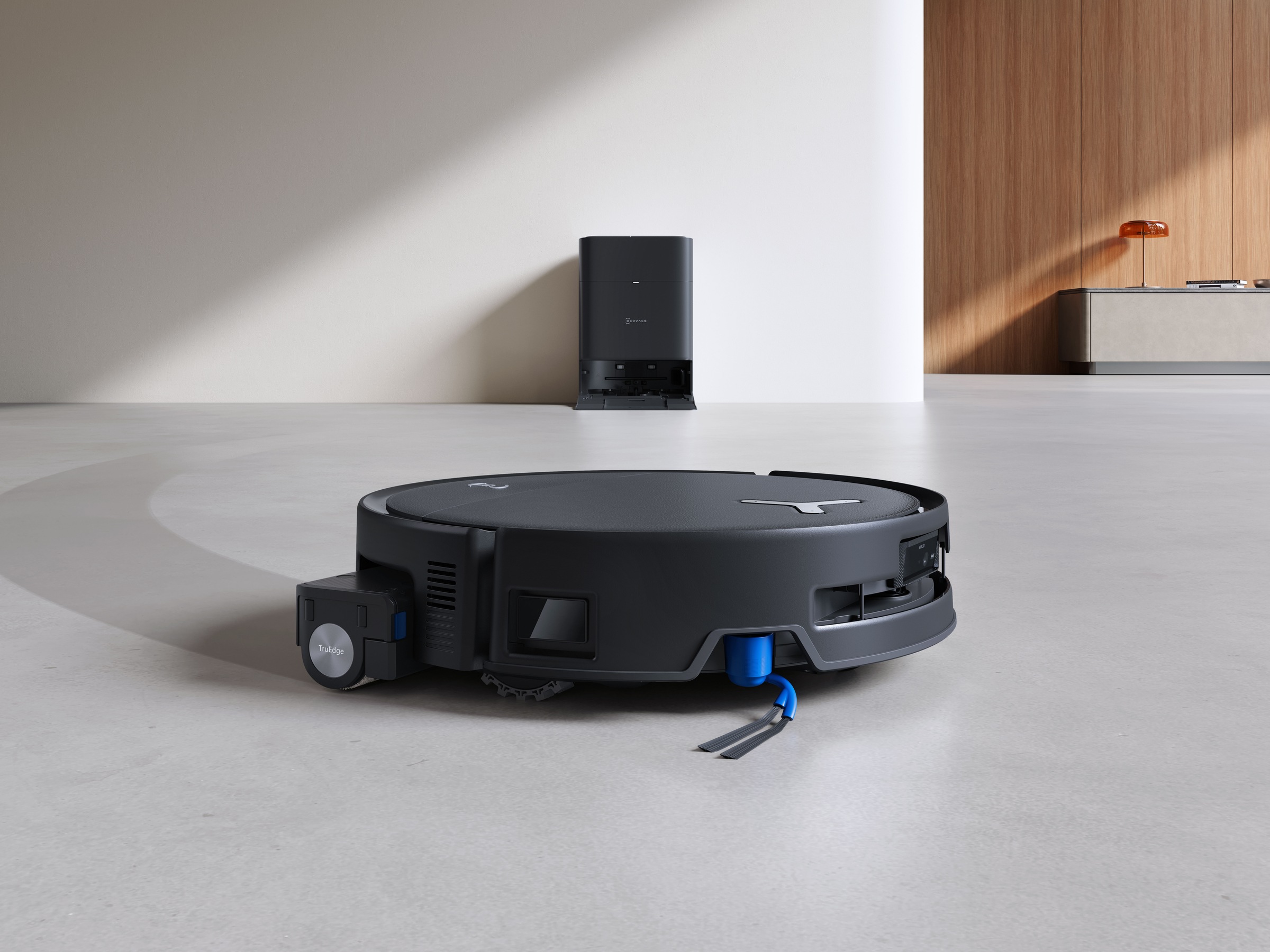 ECOVACS Nass-Trocken-Saugroboter »DEEBOT T80S OMNI (Black), OZMO ROLLER 2.0 Wischtechnologie,« 24.800 Pa Saugleistung, Triple Lift 10 mm