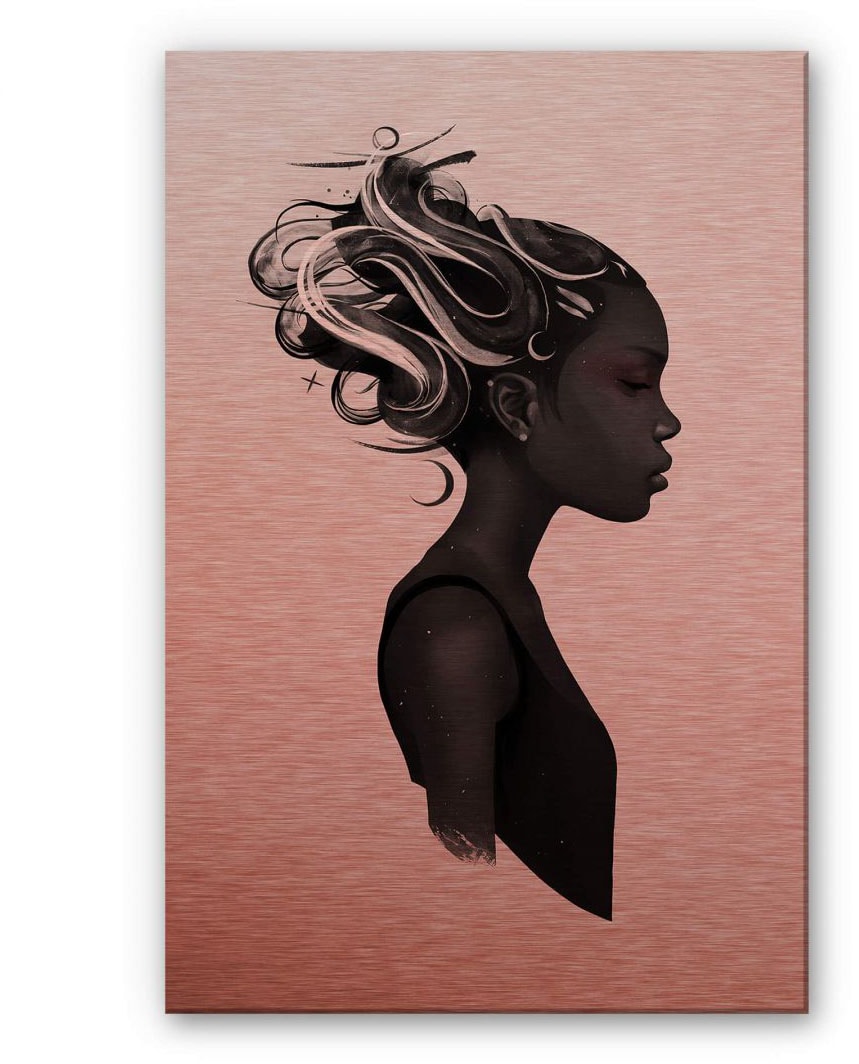 Wall-Art Metallbild "Black Lives Matter Say Her Name", (1 St.), Metallschild modern