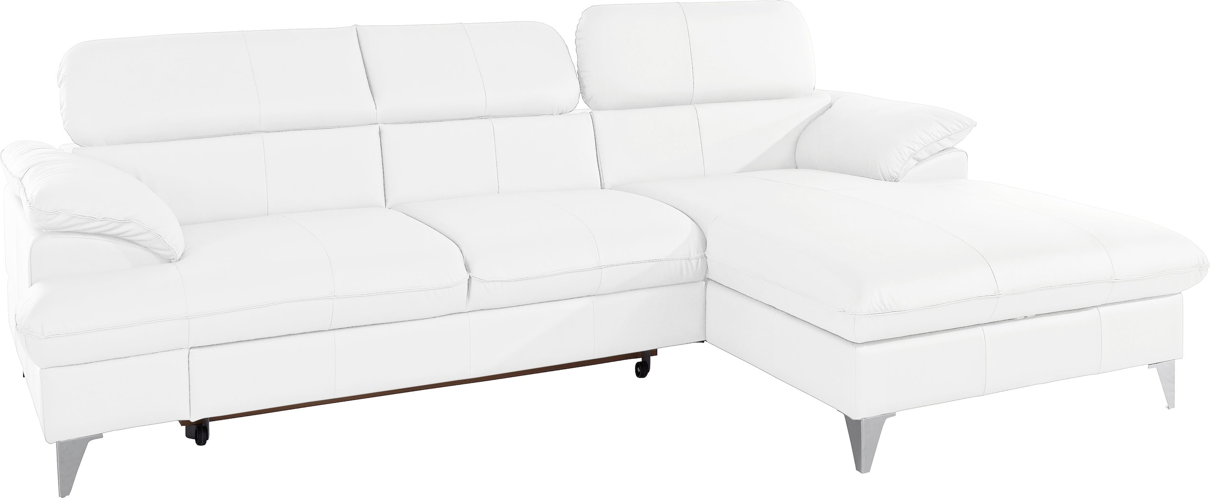 COTTA Polstergarnitur »Caluso L-Form«, (2 tlg.), Set bestehend aus: Ecksofa mit Kopfteilverstellung & Hocker