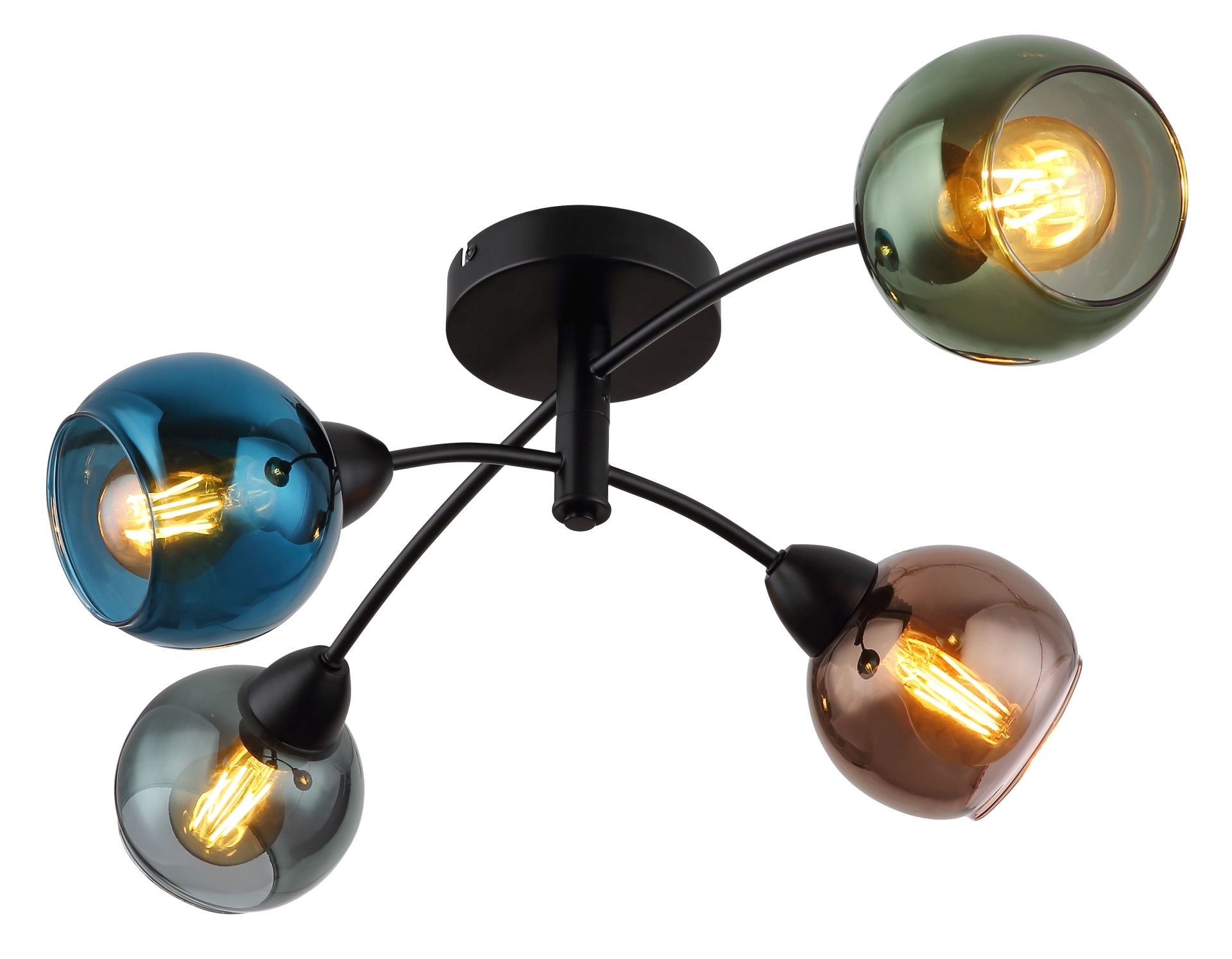 GLOBO LIGHTING LED Deckenleuchte »ZARLONA«, 4 flammig, Leuchtmittel E27 | ohne Leuchtmittel, perfekt für Räume wie das Wohnzimmer, Flur oder Esszimmer