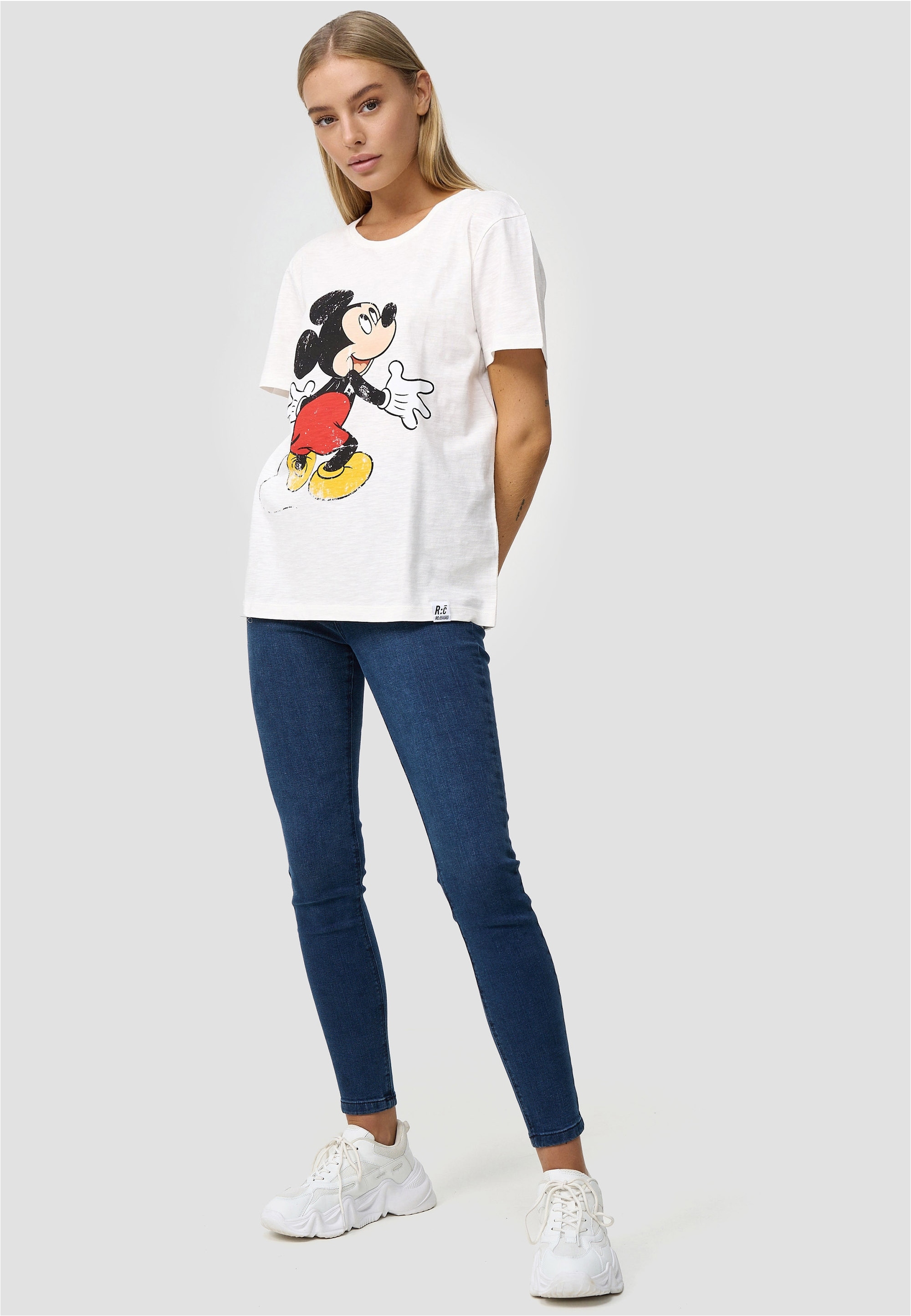 Recovered T-Shirt »Mickey Mouse Hug«, (1 tlg.), im zeitlosen Design