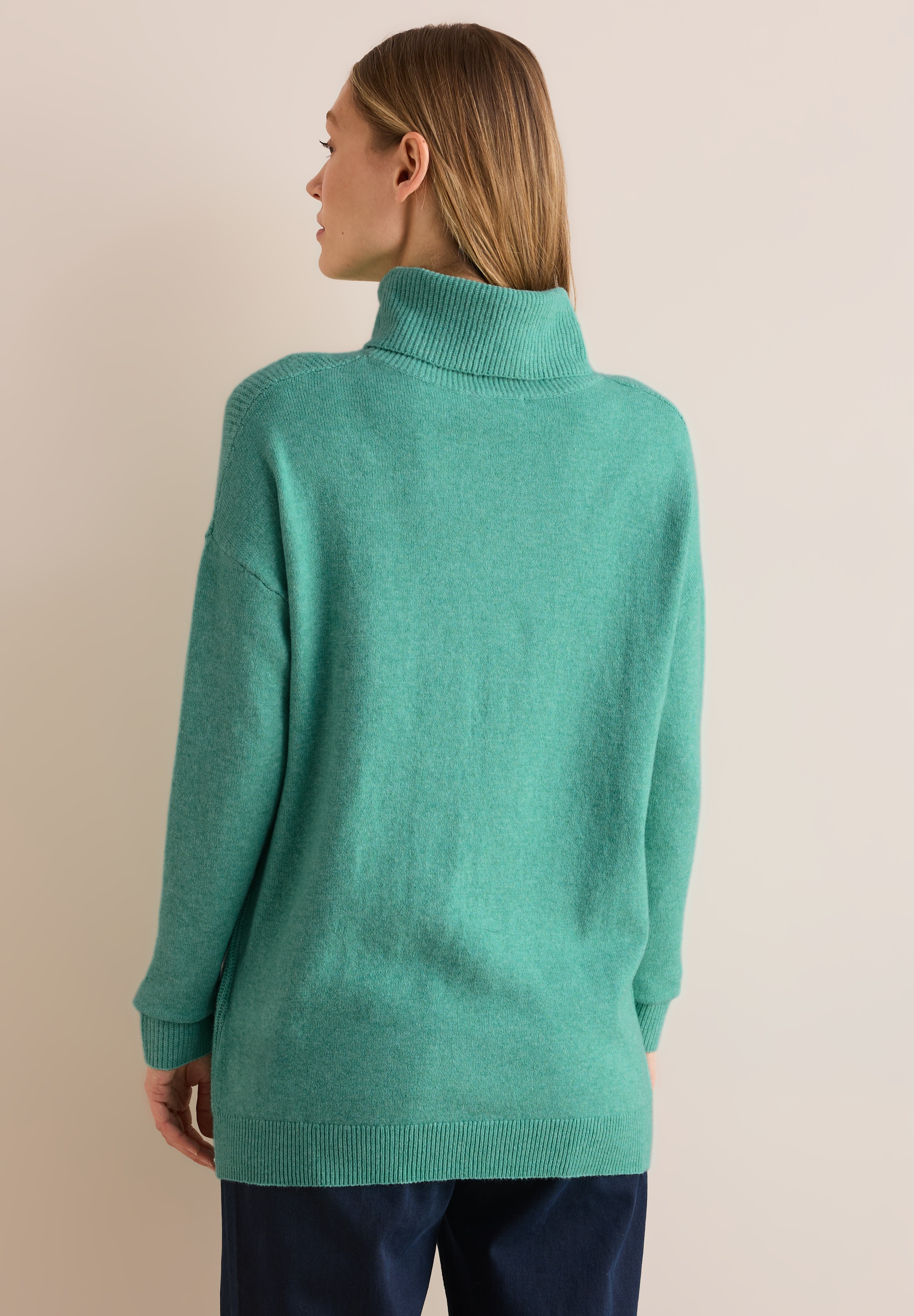 Cecil Rollkragenpullover, aus softem Materialmix