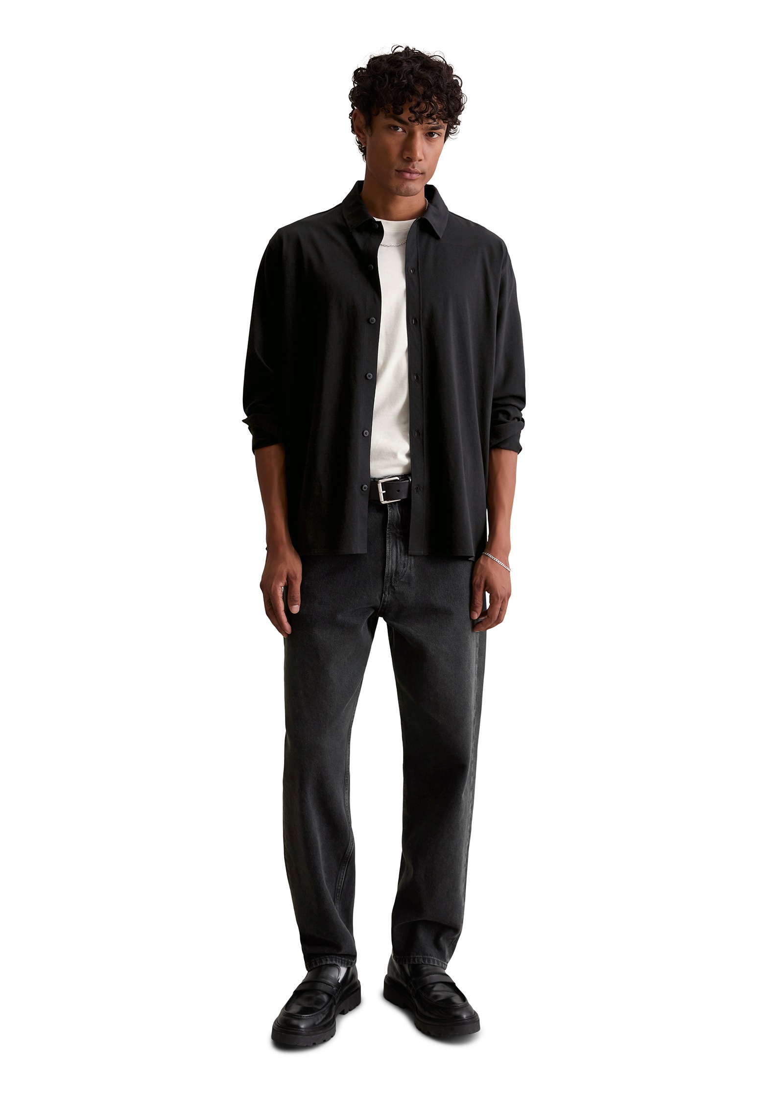 Marc O'Polo DENIM Langarmhemd »relaxed fit aus reiner Bio-Baumwolle«