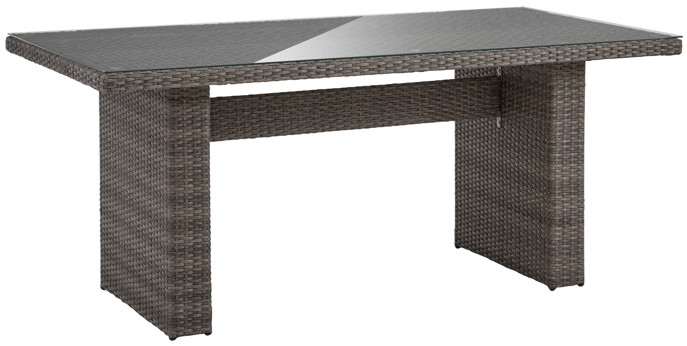 KONIFERA Garten-Essgruppe »Casablanca«, (Set, 7 tlg., 6x Sessel, 1x Tisch 180x90x74 cm, Stahl/Polyrattan), inkl. Auflagen