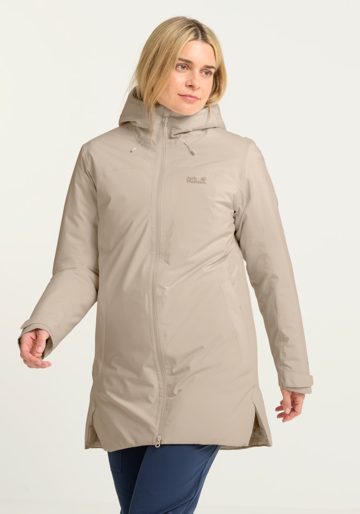 Jack Wolfskin Winterjacke "HEIDELSTEIN 2 INS JKT W" mit Kapuze, wärmende Steppung, wasserdicht, isolierte Verarbeitung