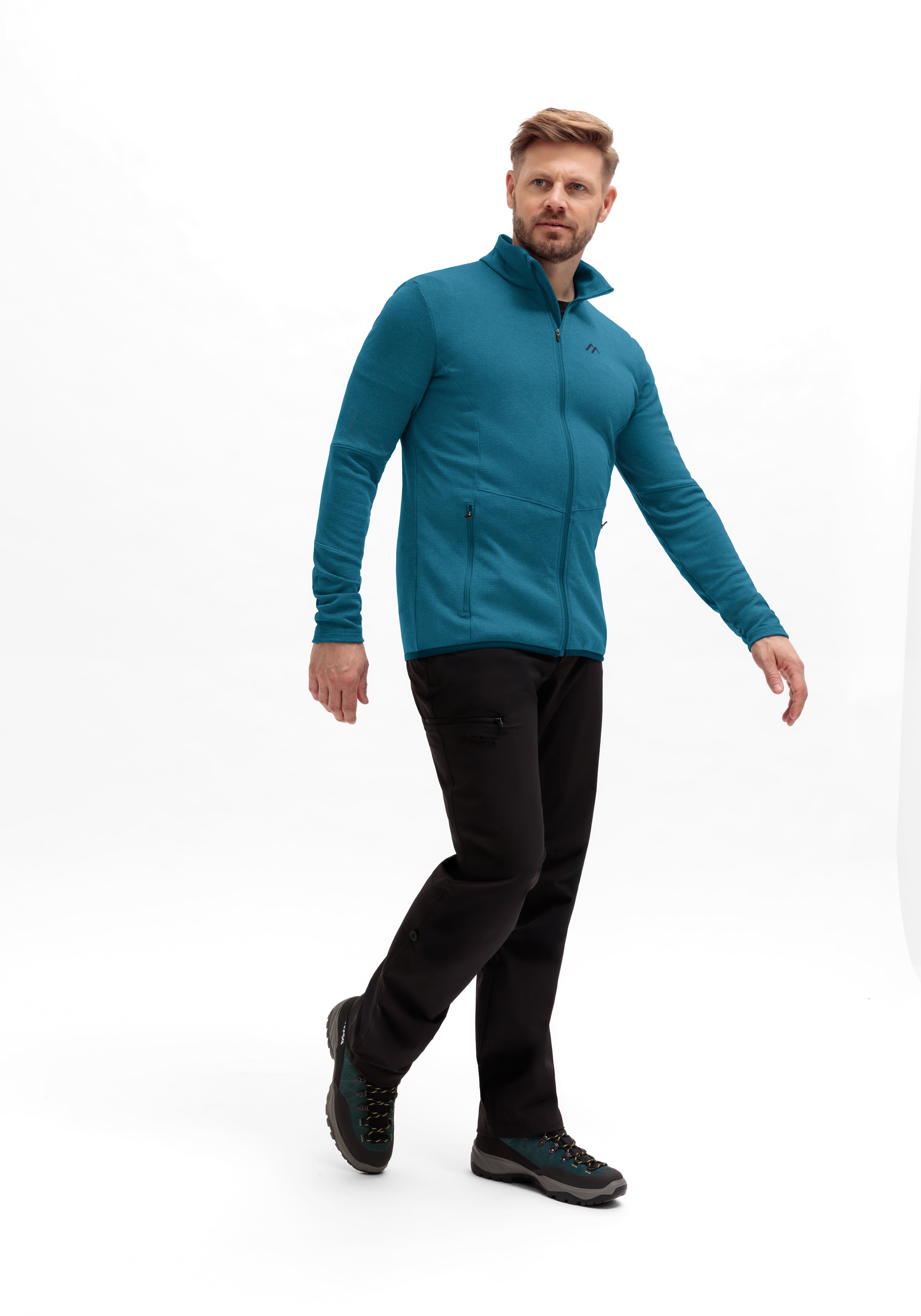 Maier Sports Fleecejacke »Sinaia M«, Herren Midlayer, atmungsaktiv und schnelltrocknend, Slim Fit
