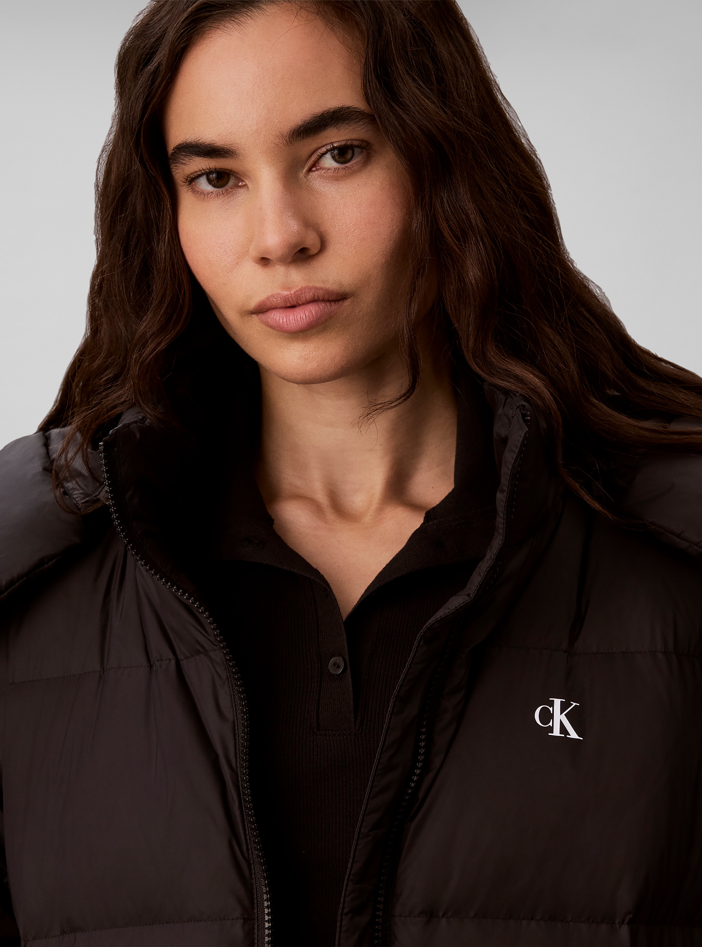 Calvin Klein Jeans Steppmantel »ESSENTIAL LONG DOWN PUFFER« Regular fit mit Kapuze