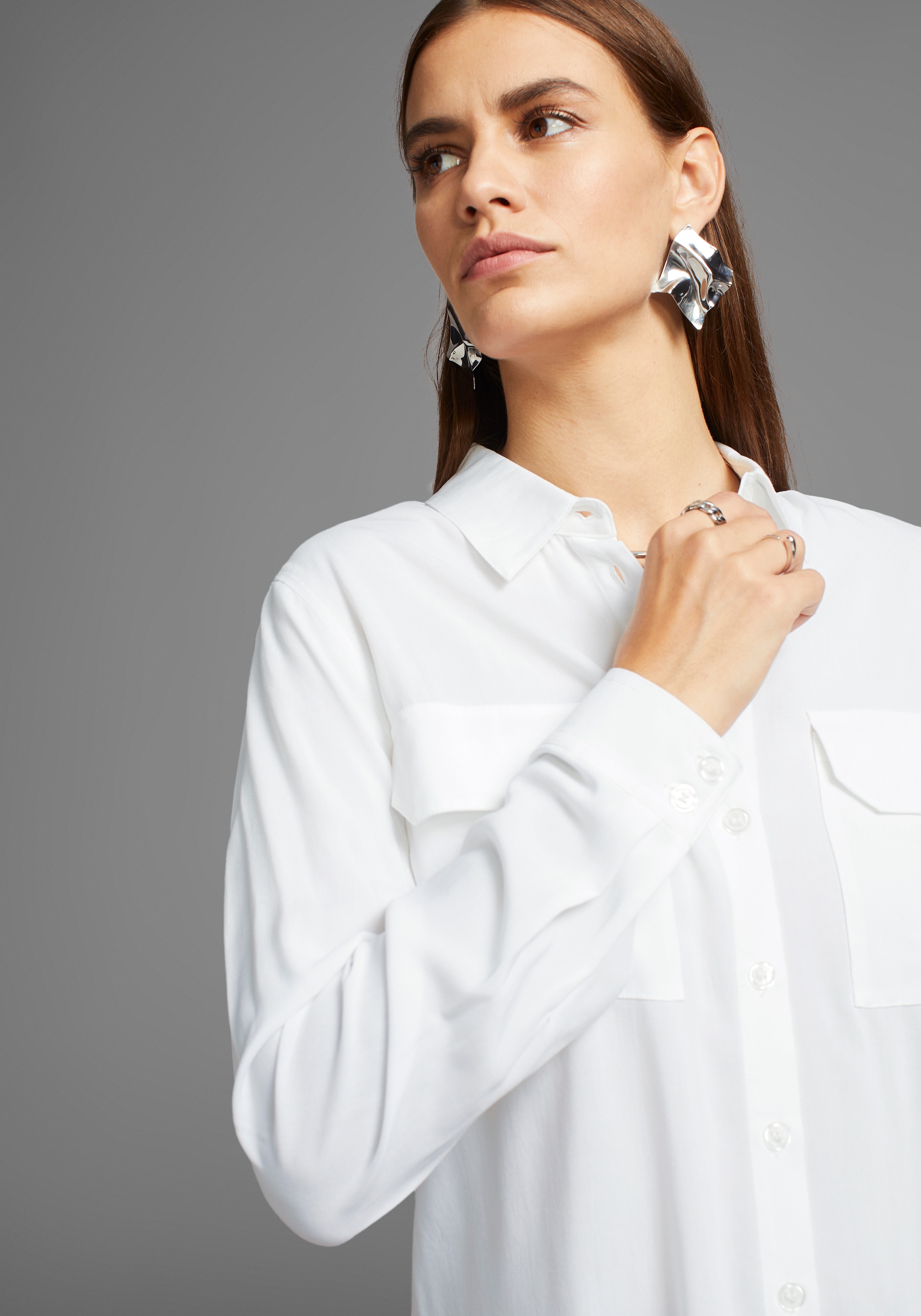 HECHTER PARIS Hemdbluse, mit durchgehender Knopfleiste-NEUE KOLLEKTION