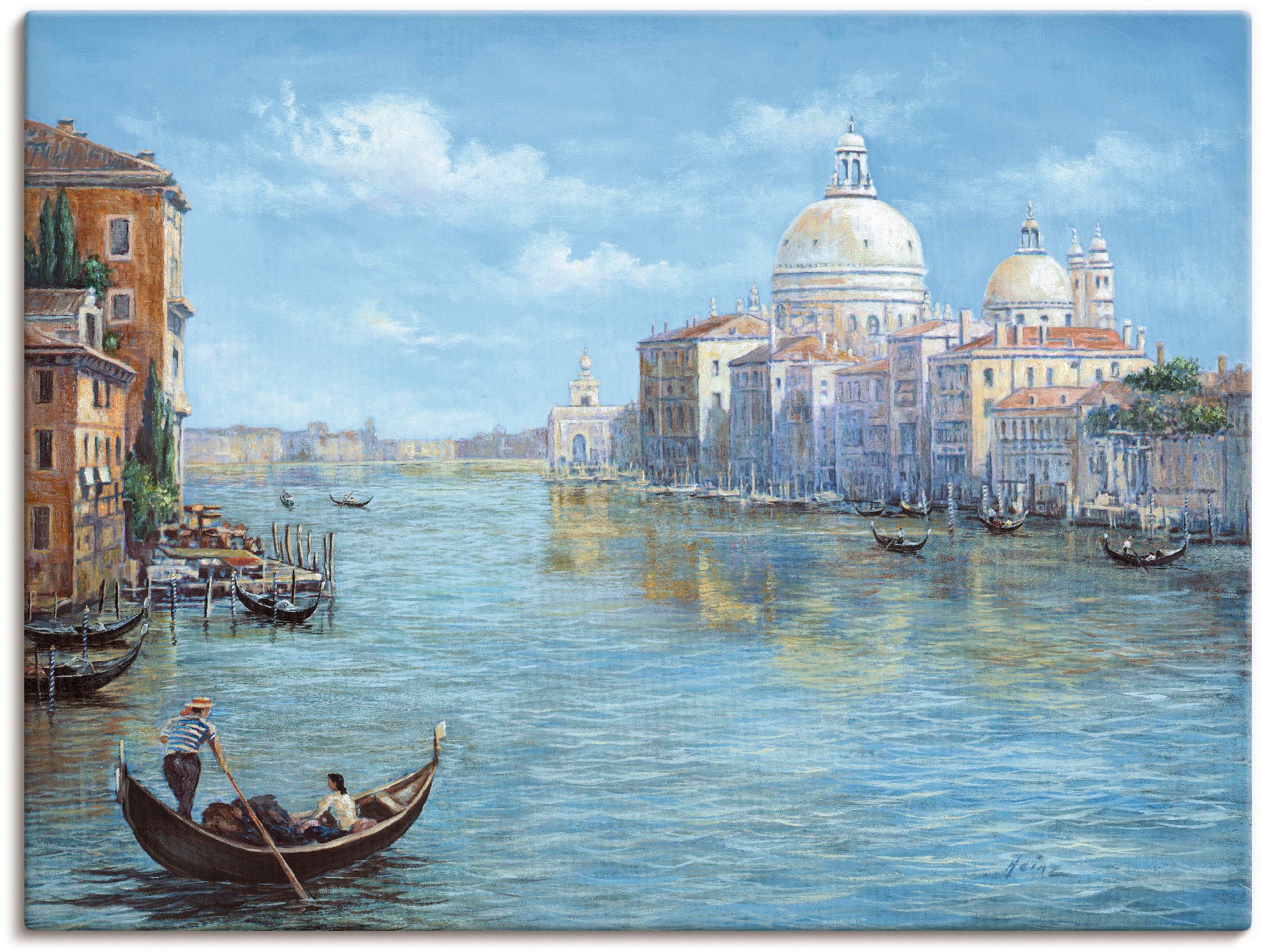 Artland Wandbild "Venedig" Europa 1 Stk. tlg. auf Holzrahmen gespannt günstig online kaufen