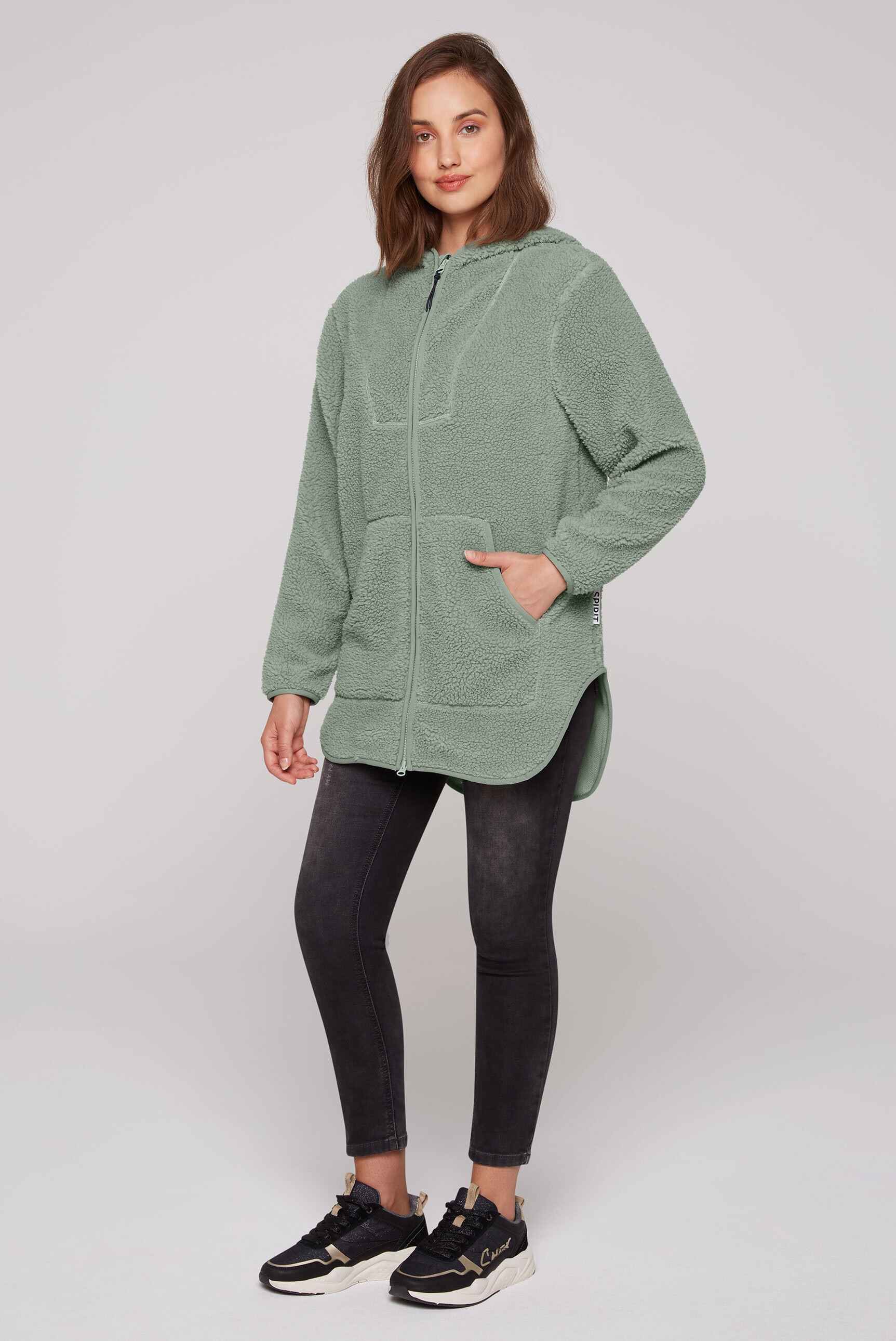 SOCCX Sweatjacke, mit elastischen Saumabschlüssen