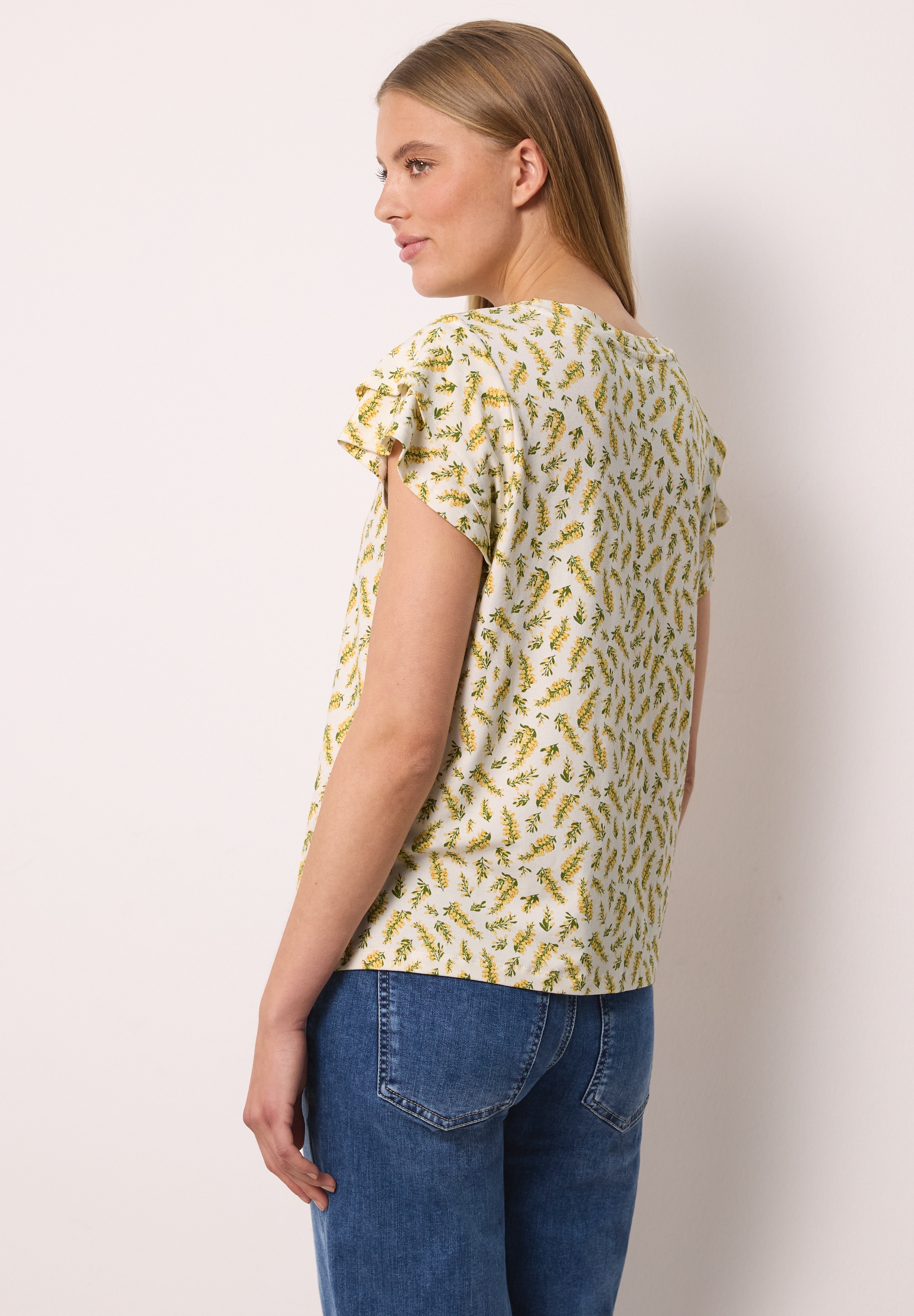 STREET ONE STUDIO Rundhalsshirt aus strecthigem Viskosematerial