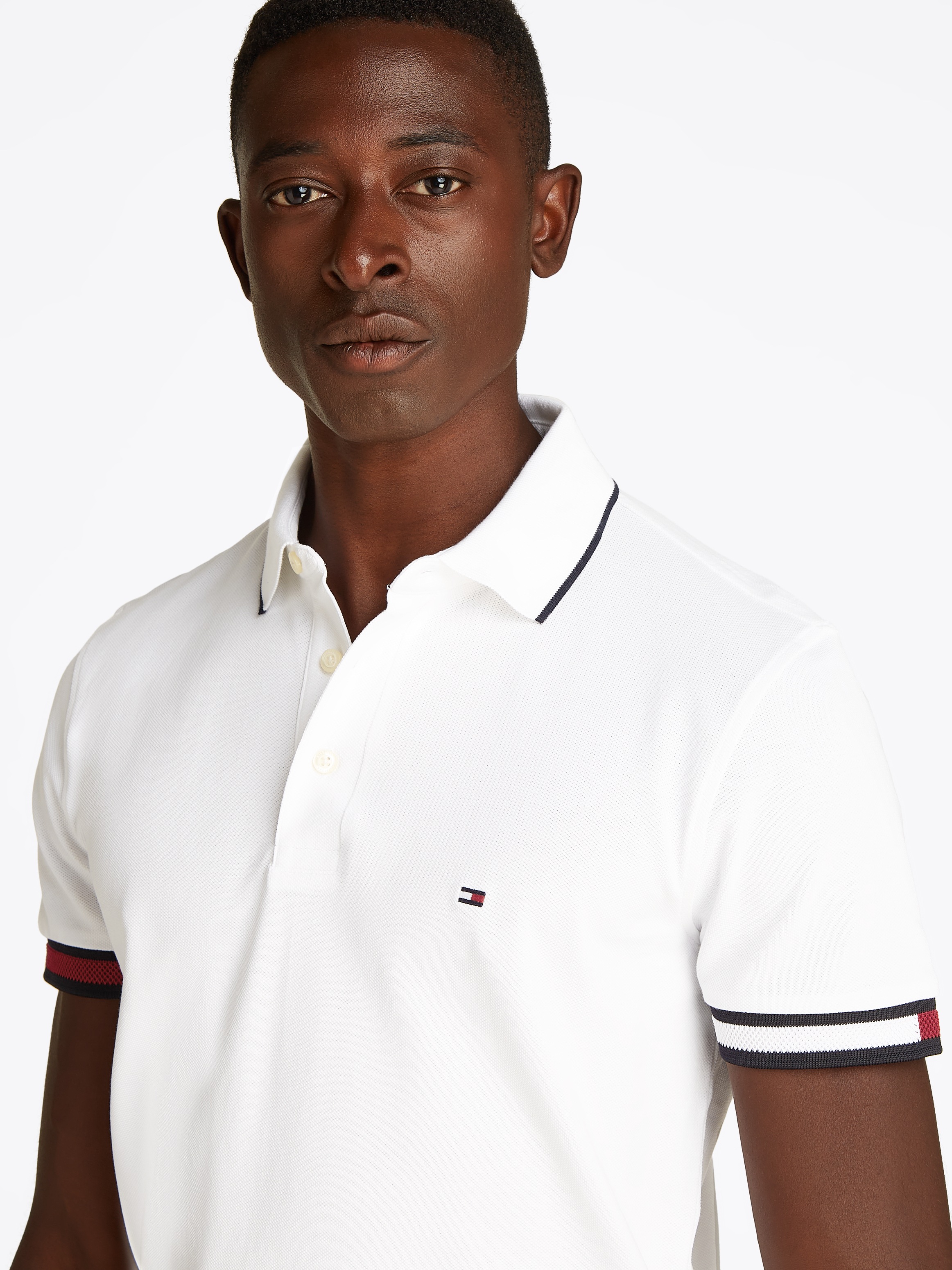 Tommy Hilfiger Poloshirt "FLAG CUFF SLIM FIT POLO" günstig online kaufen