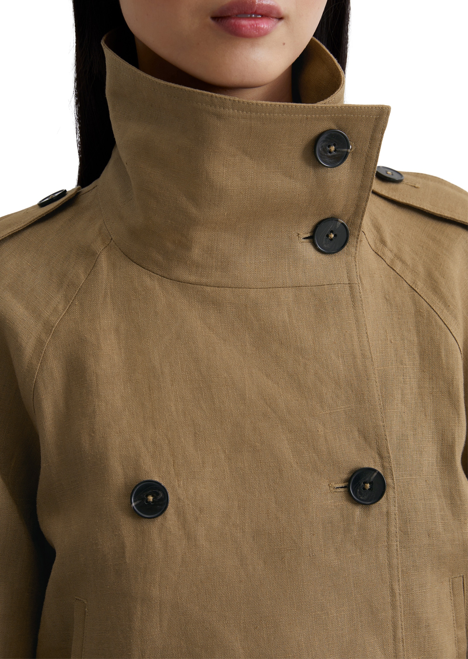 Marc O'Polo Outdoorjacke »mit hohem Stehkragen«, ohne Kapuze