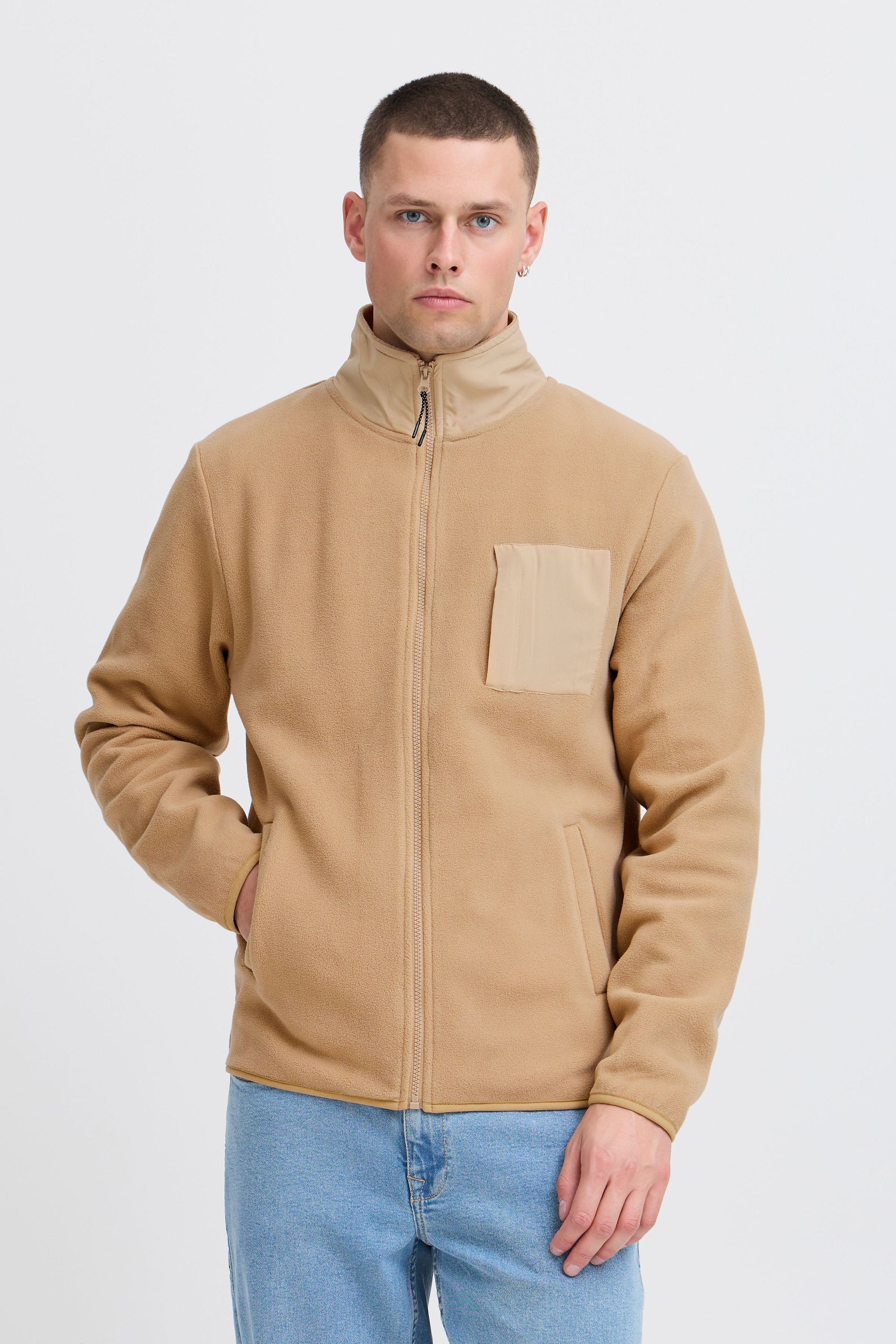 Blend Fellimitatjacke »Fellimitatjacke BHBROOKS Sweatshirt zipp thru«, ohne Kapuze
