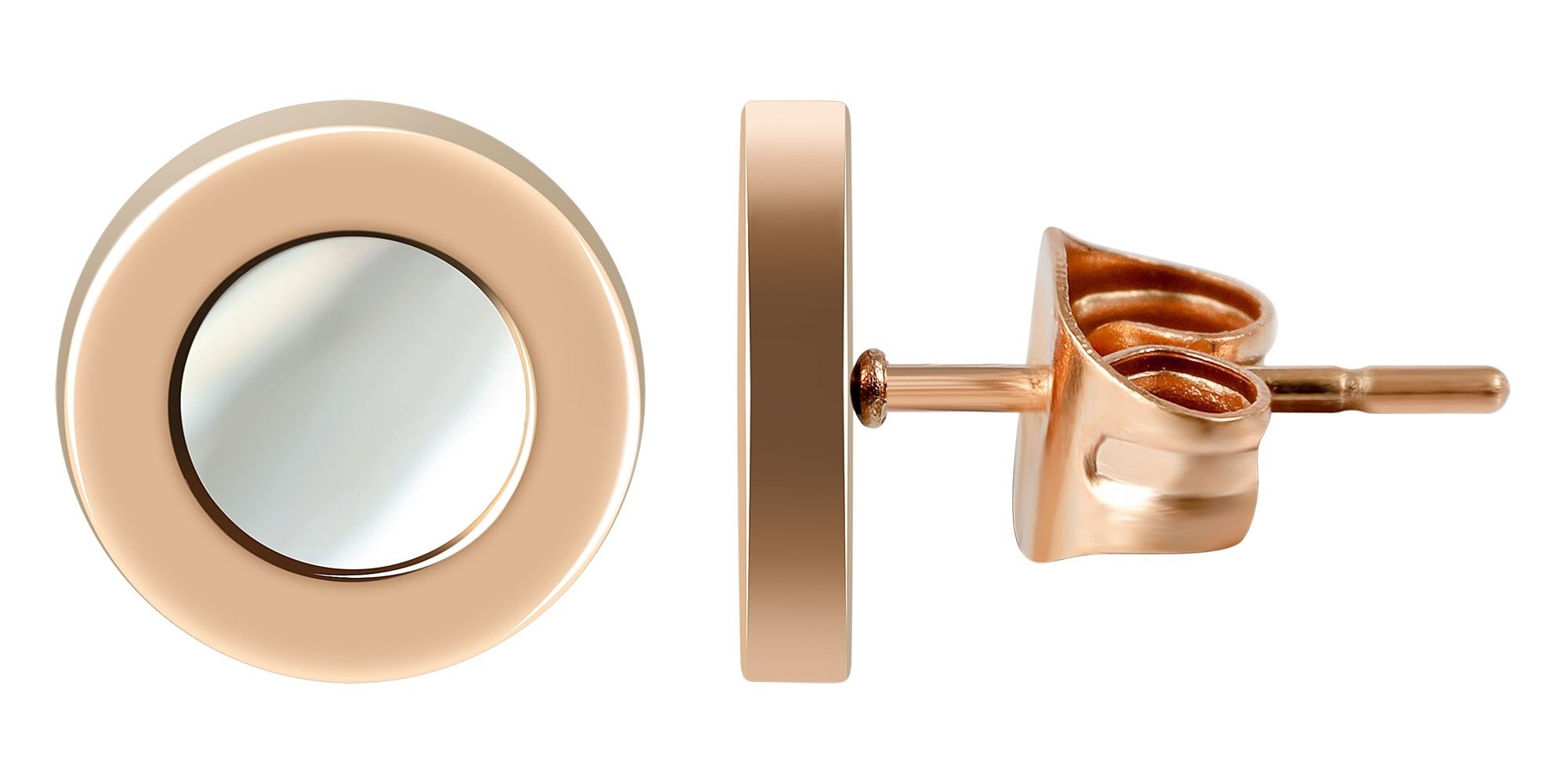 Adelia´s Paar Ohrhänger »Damen Ohrringe – Ohrstecker aus Edelstahl mit Perlmutt« Zum Verschenken – ideal zum Jubiläum