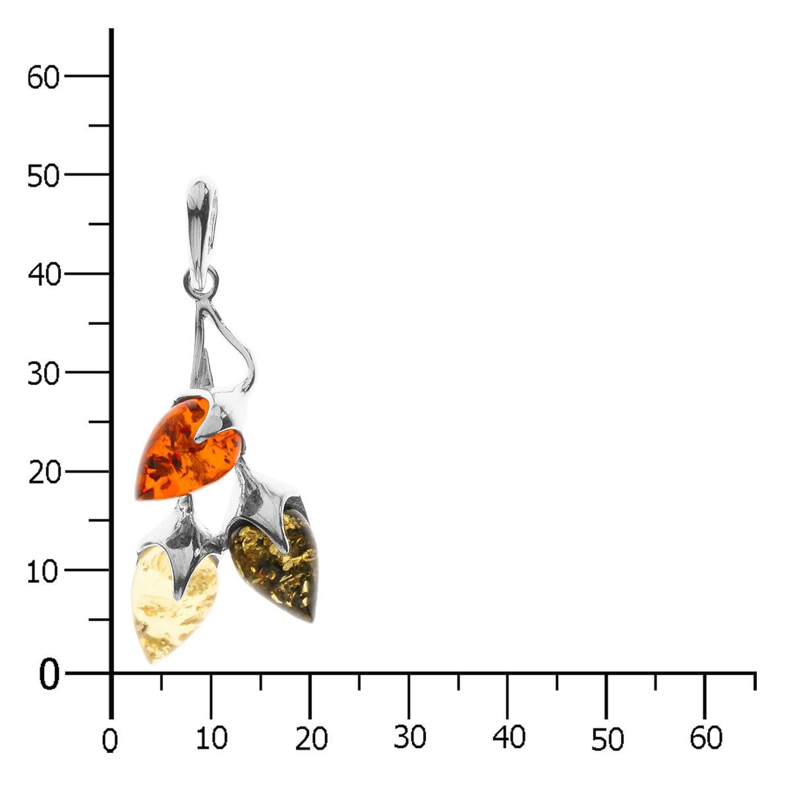 OSTSEE-SCHMUCK Kettenanhänger »- Blüte - Silber 925/000 - Bernstein«