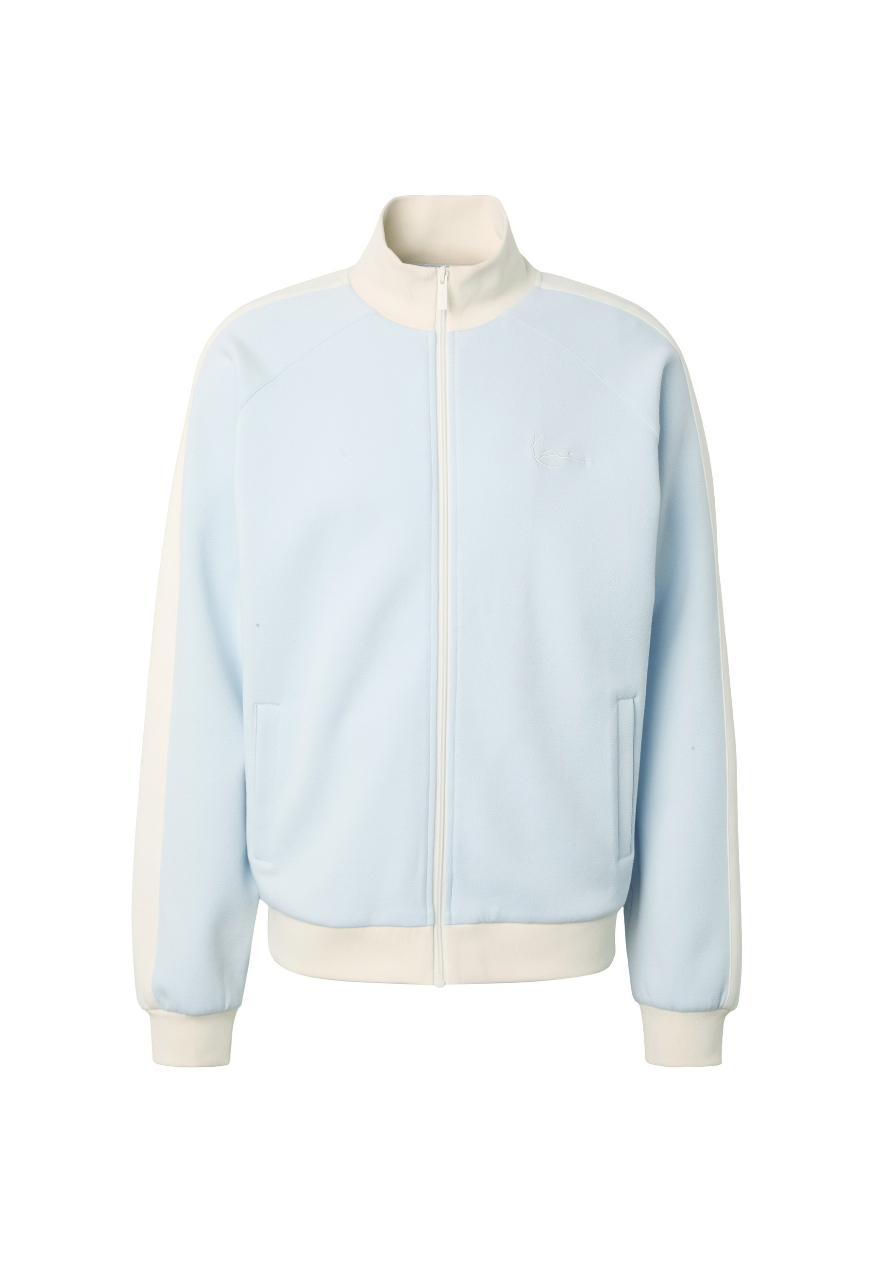 Karl Kani Outdoorjacke "Karl Kani Signature Sidestripe Pique Trackjacket" 1 Stk. tlg. ohne Kapuze