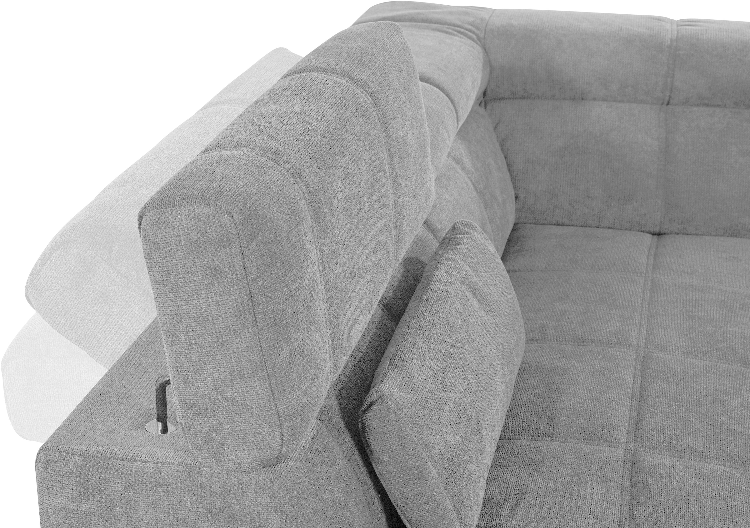 DOMO collection Wohnlandschaft Brandon viele Bezugsarten, incl. Nierenkissen, mit Kopfteilverstellung, wahlweise Sitztiefenverstellung