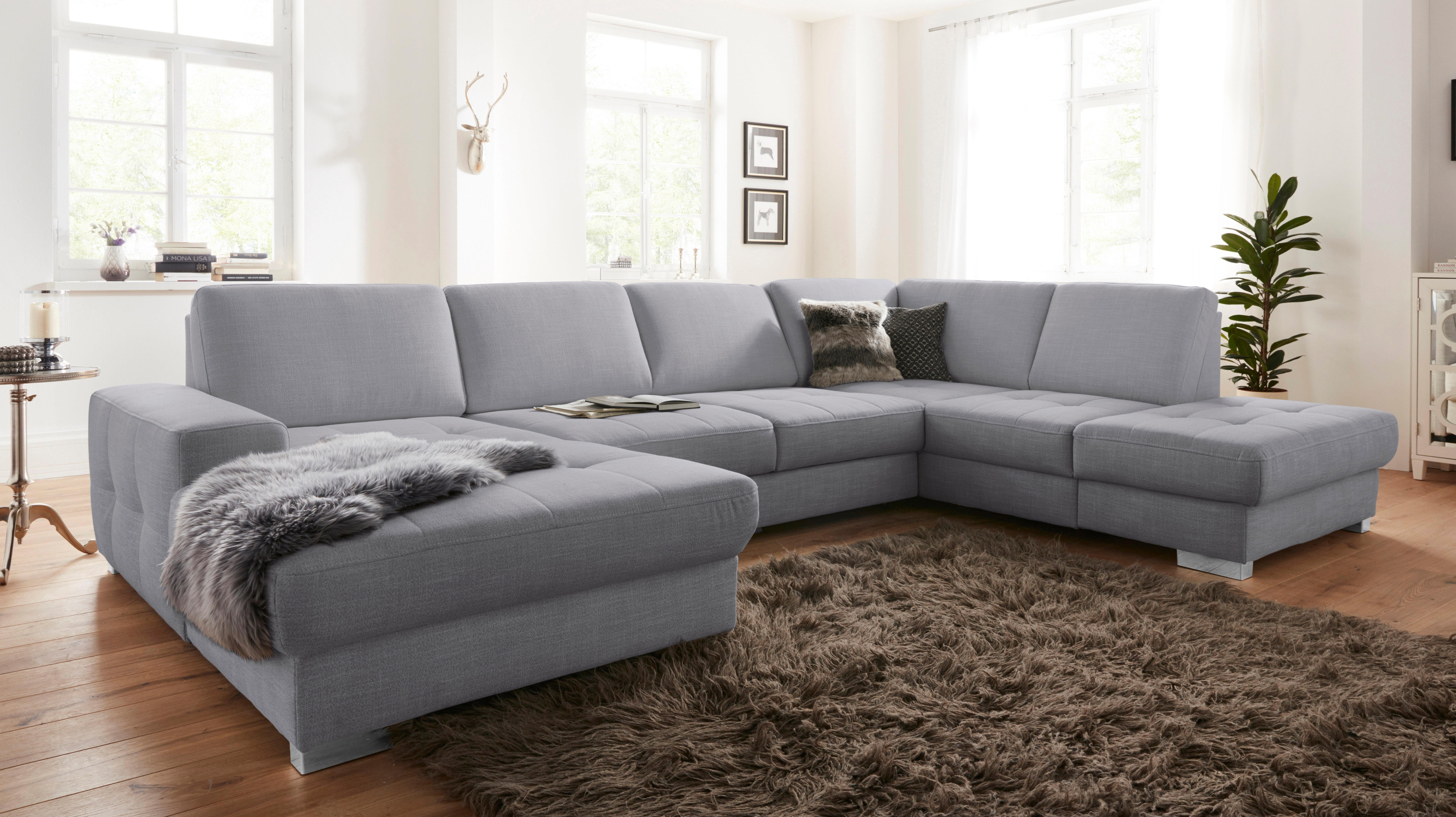 sit&more Wohnlandschaft "Santorini U-Form" mit Federkern und Sitztiefenverstellung, wahlweise mit Schlaffunktion