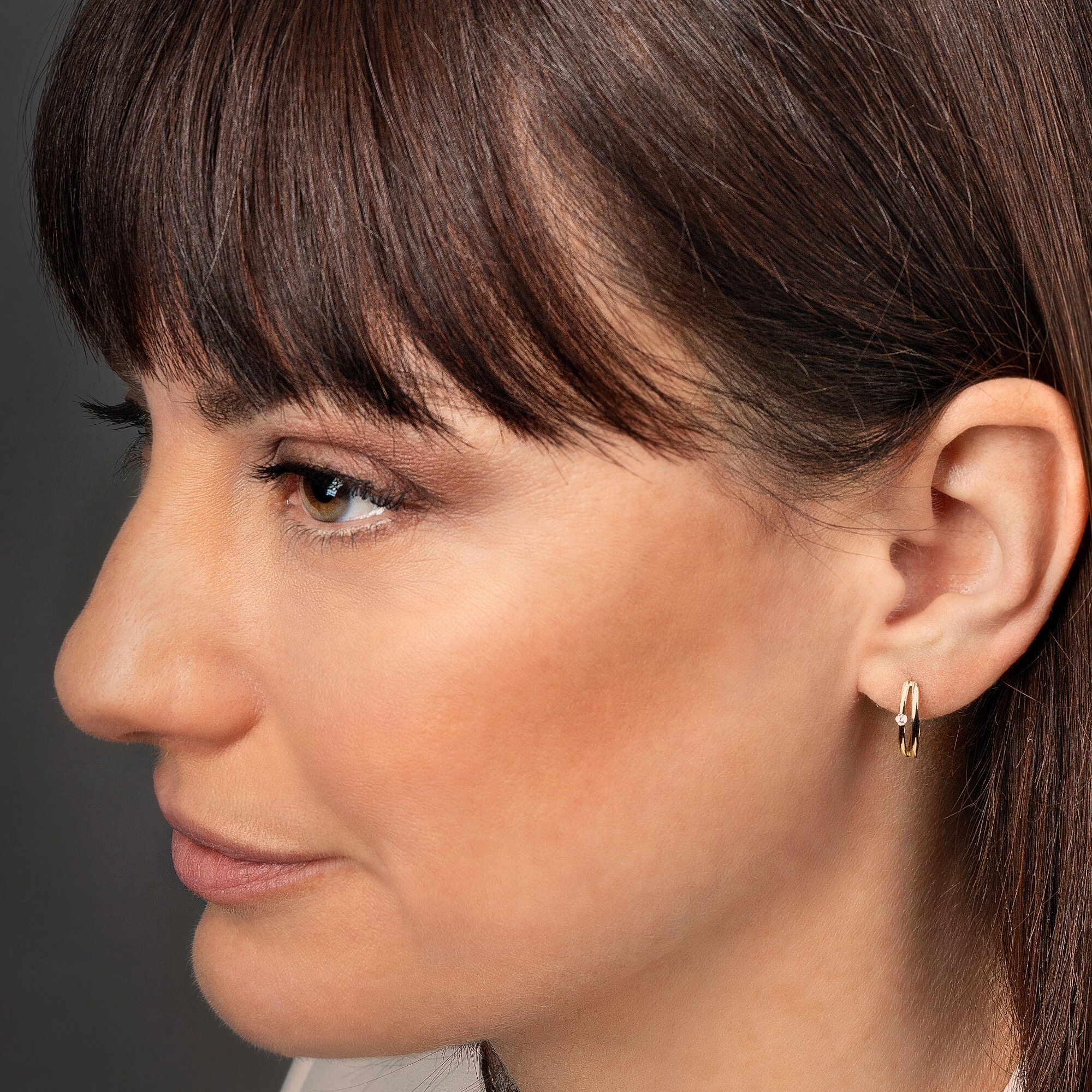 ONE ELEMENT Zirkonia Earrings Gold 2