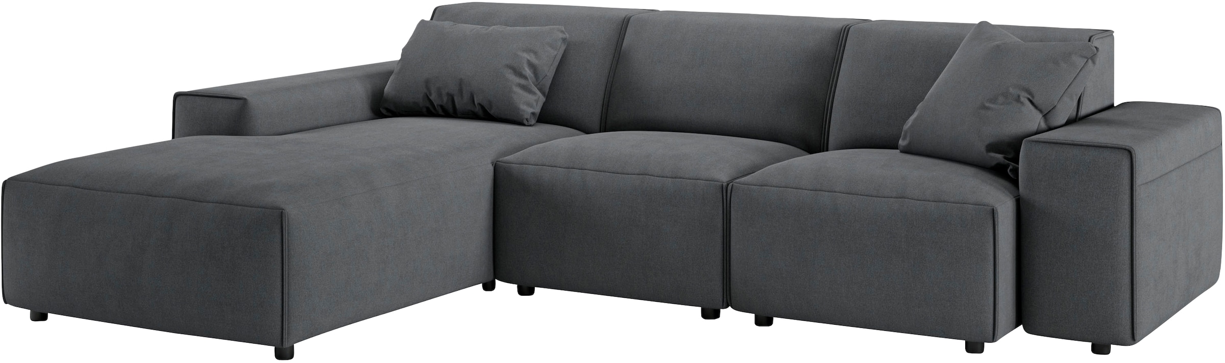 andas Ecksofa »Glimminge L-Form auch in Breitcord, Feincord + Easy care-Bezug,«, Breite 264, Zierkissen