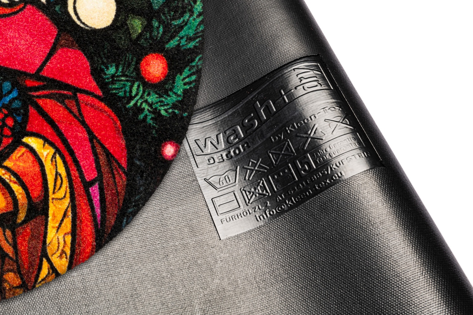 wash+dry by Kleen-Tex Fußmatte »Stainglass Santa«, rechteckig, 9 mm Höhe, waschbar und trocknergeeignet