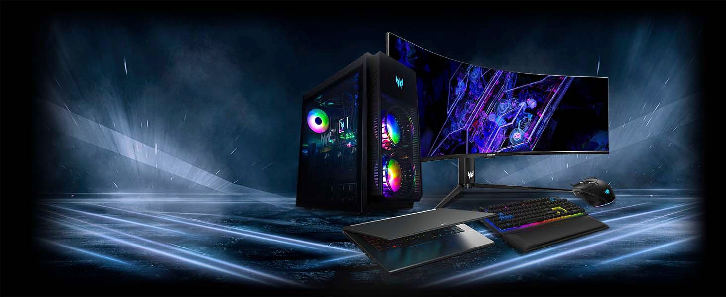 Acer Curved-Gaming-LED-Monitor »Predator Z57« 145 cm/57 ″  7680 x 2160 px DUHD 1 Reaktionszeit 120 Hz MiniLED