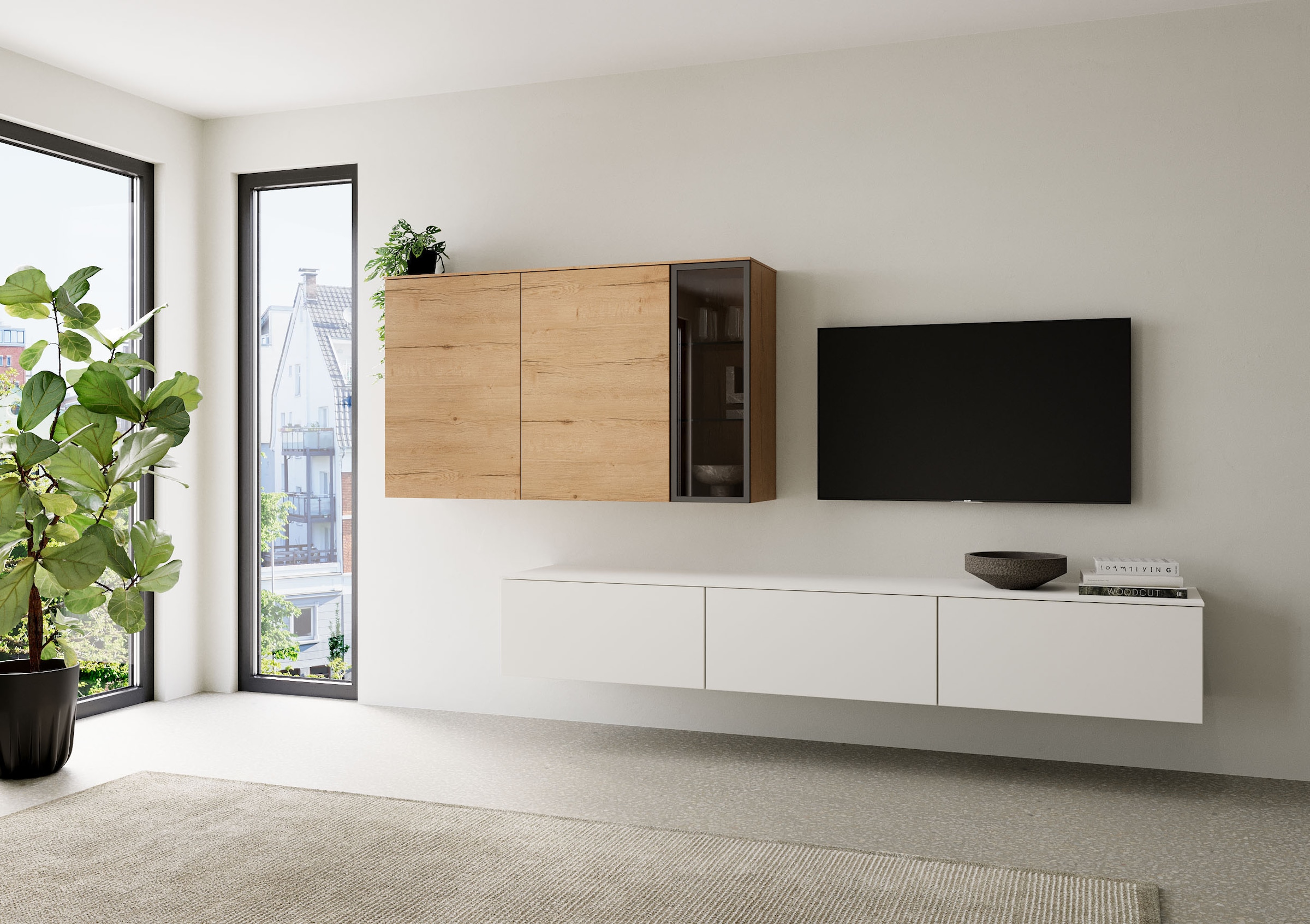 nobilia® Wohnzimmer-Set »Style, variabel montierbar«
