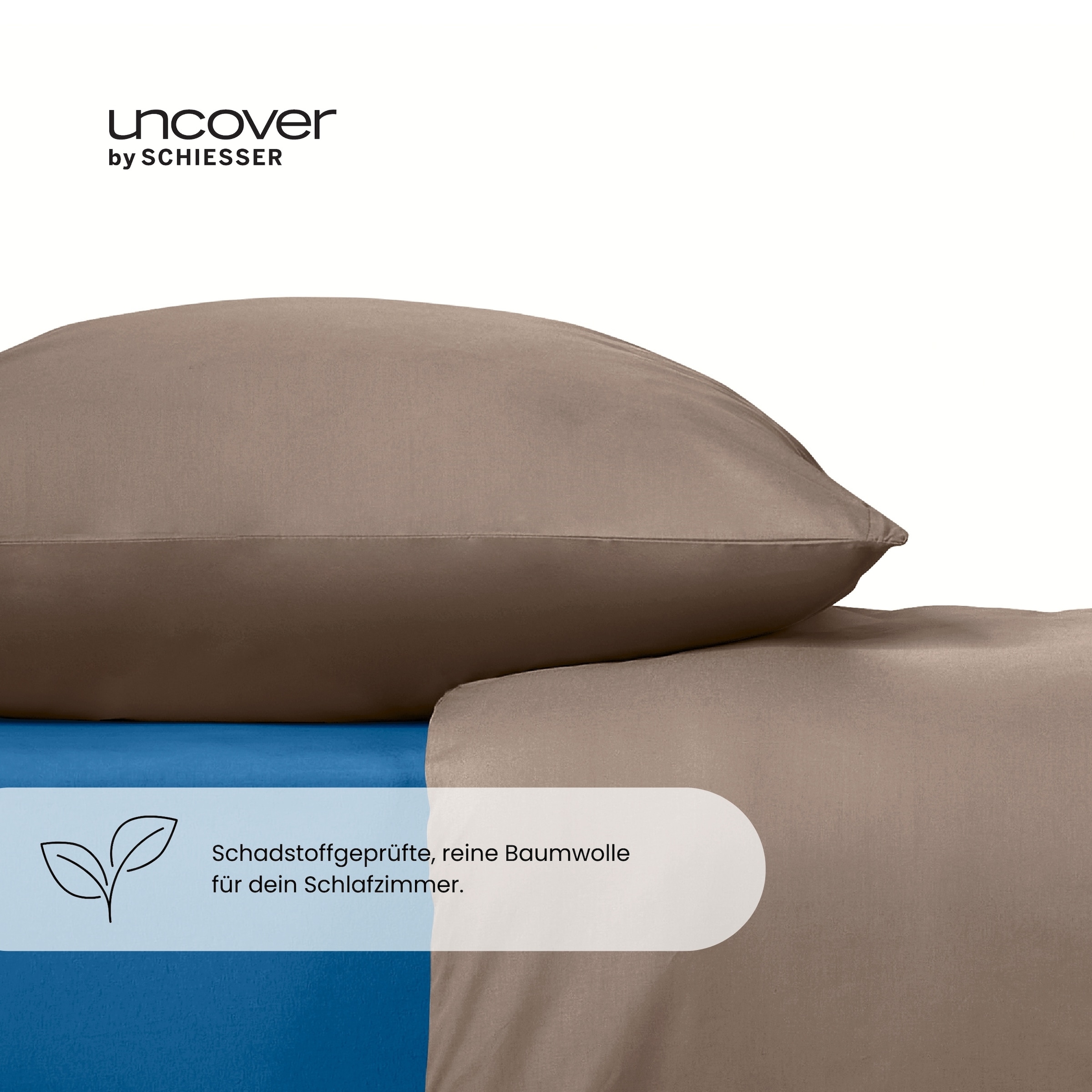 uncover by SCHIESSER Bettwäsche »Soho aus weicher Baumwolle in gedeckten Uni-Farben«, Made in Green