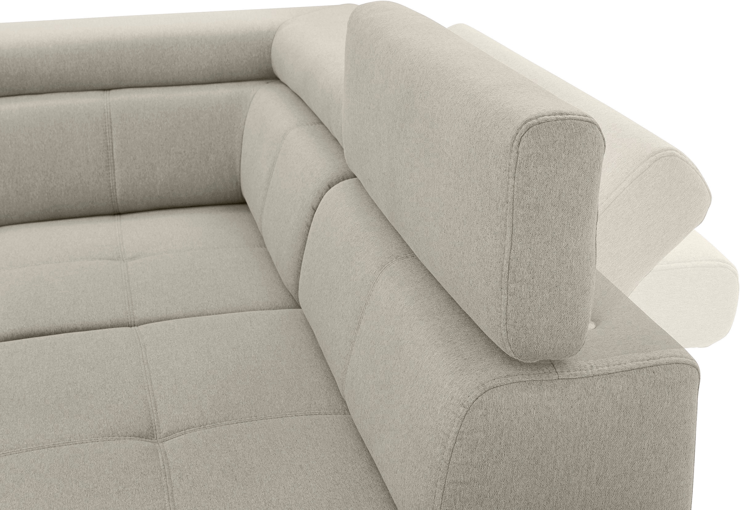 exxpo - sofa fashion Ecksofa »Fiji, L-Form«, mit Kopf- bzw. Rückenverstellung, wahlweise mit Bettfunktion