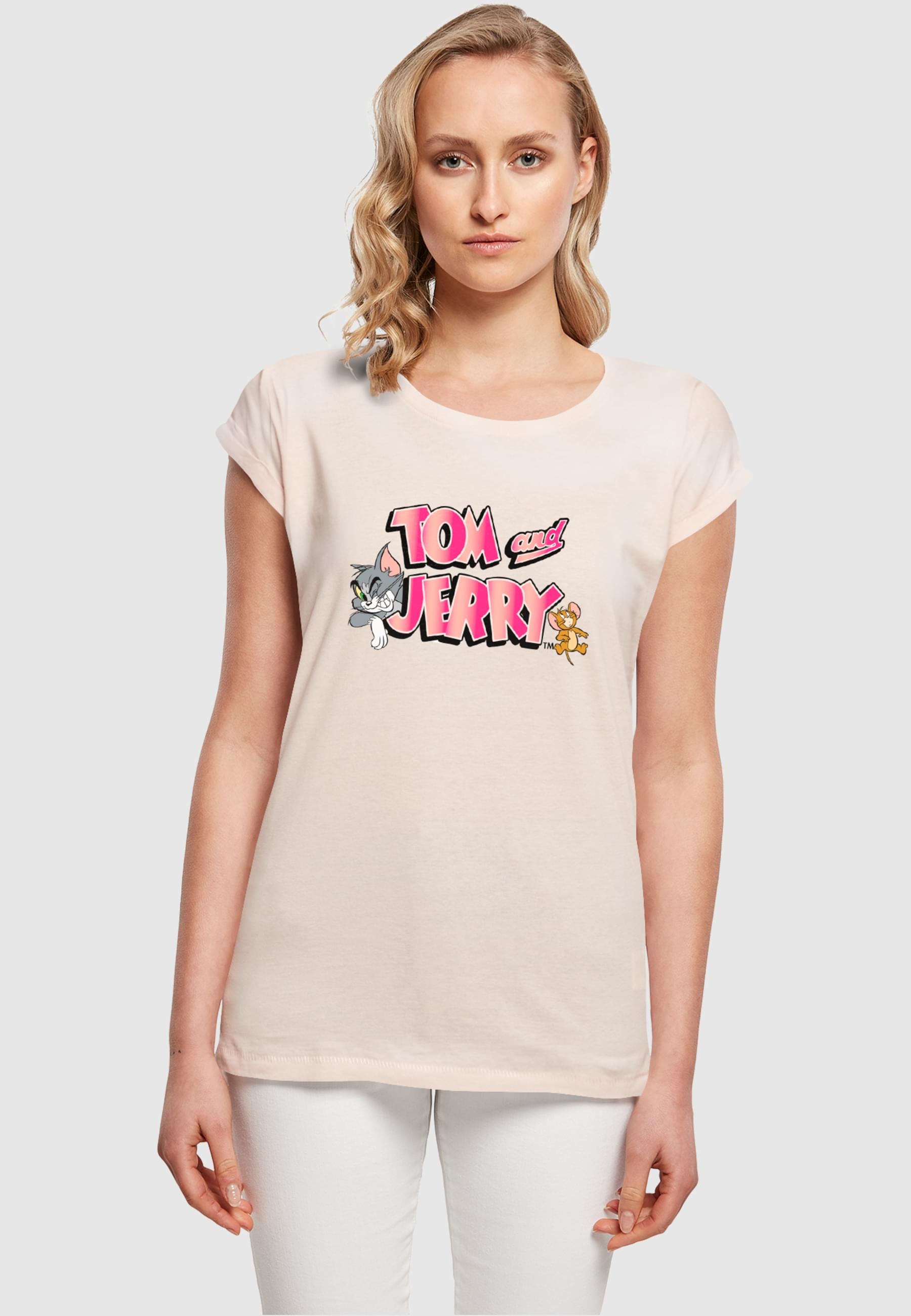 ABSOLUTE CULT T-Shirt »ABSOLUTE CULT Damen Ladies Tom and Jerry - Gradient Logo T-Shirt«, (1 tlg.)